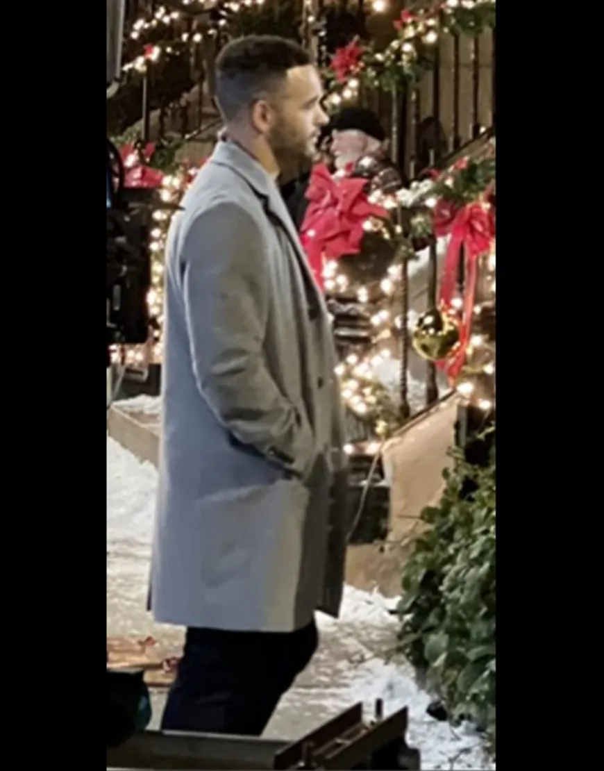 A Holiday in Harlem 2021 Will Adams Grey Coat | Caleb Grey Trench Coat