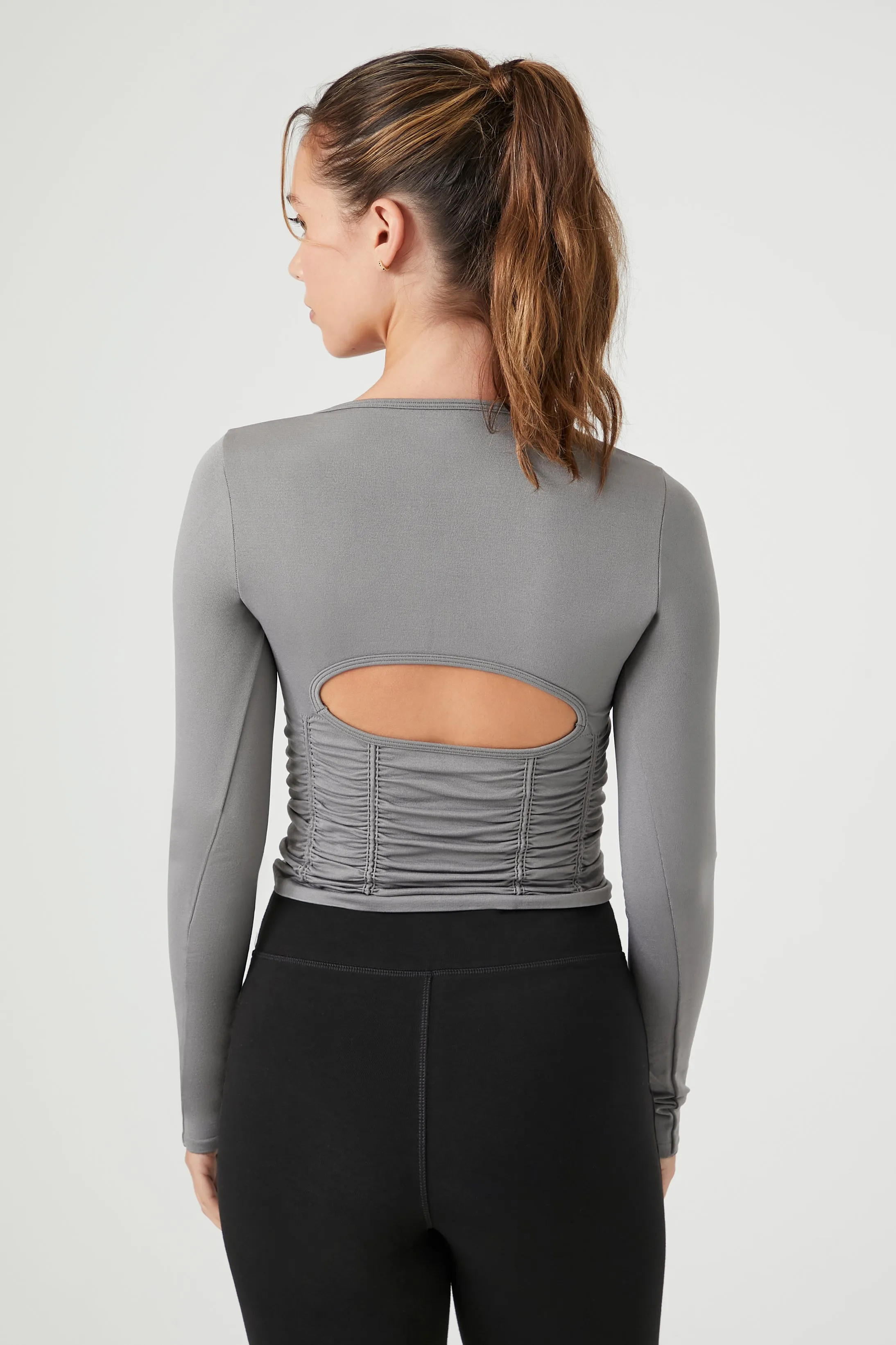 Active Seamless Ruched Long Sleeve Top