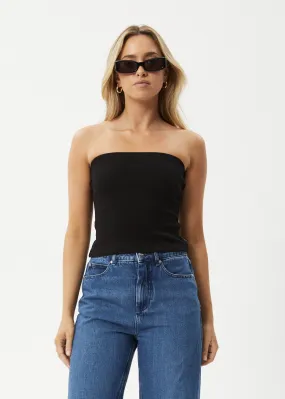 AFENDS Womens Jamie - Rib Tube Top - Black