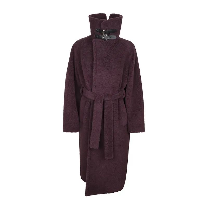 Alan Bilzerian Private Label Teddy Belted Long Coat