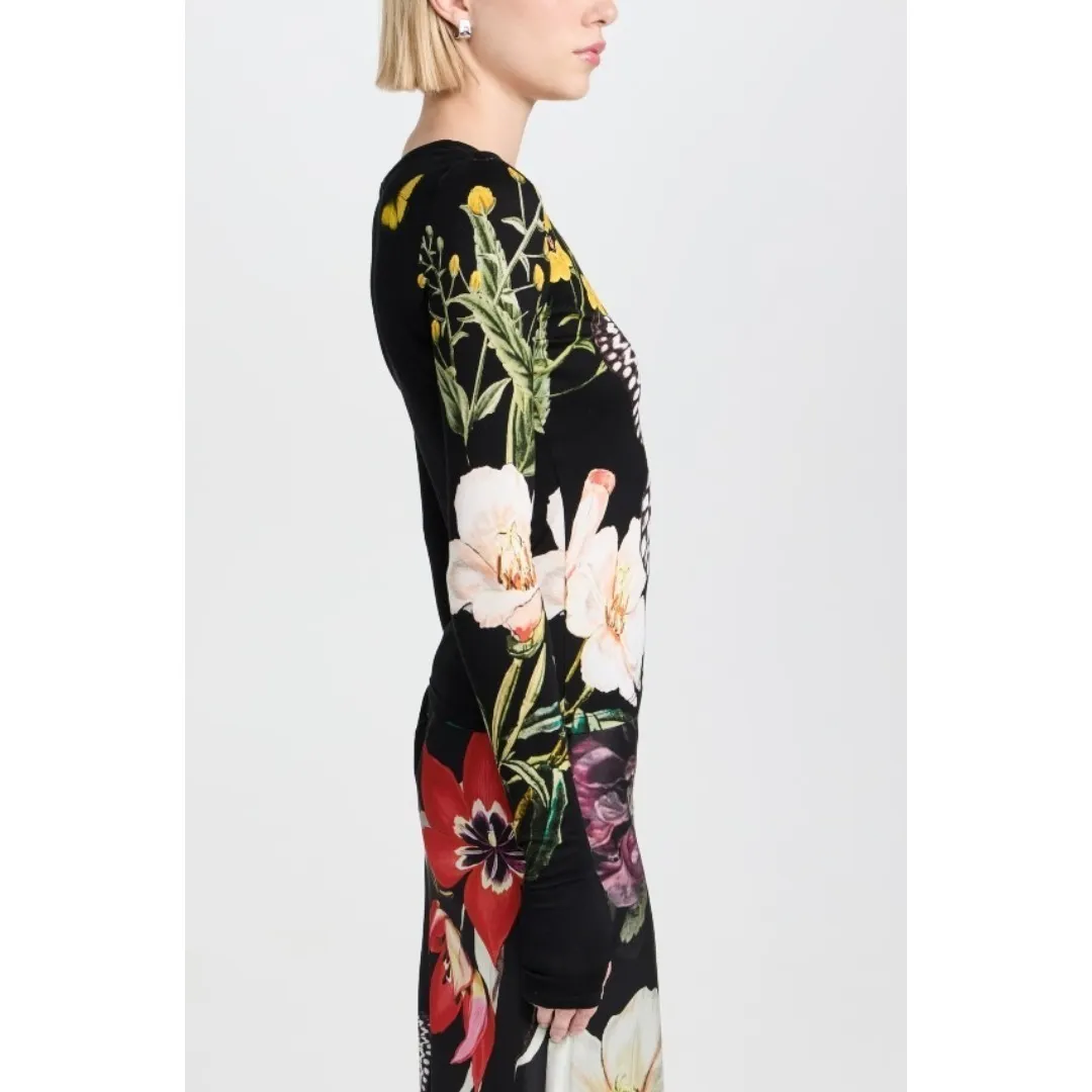 Alice+Olivia  |Flower Patterns Casual Style Long Sleeves Office Style