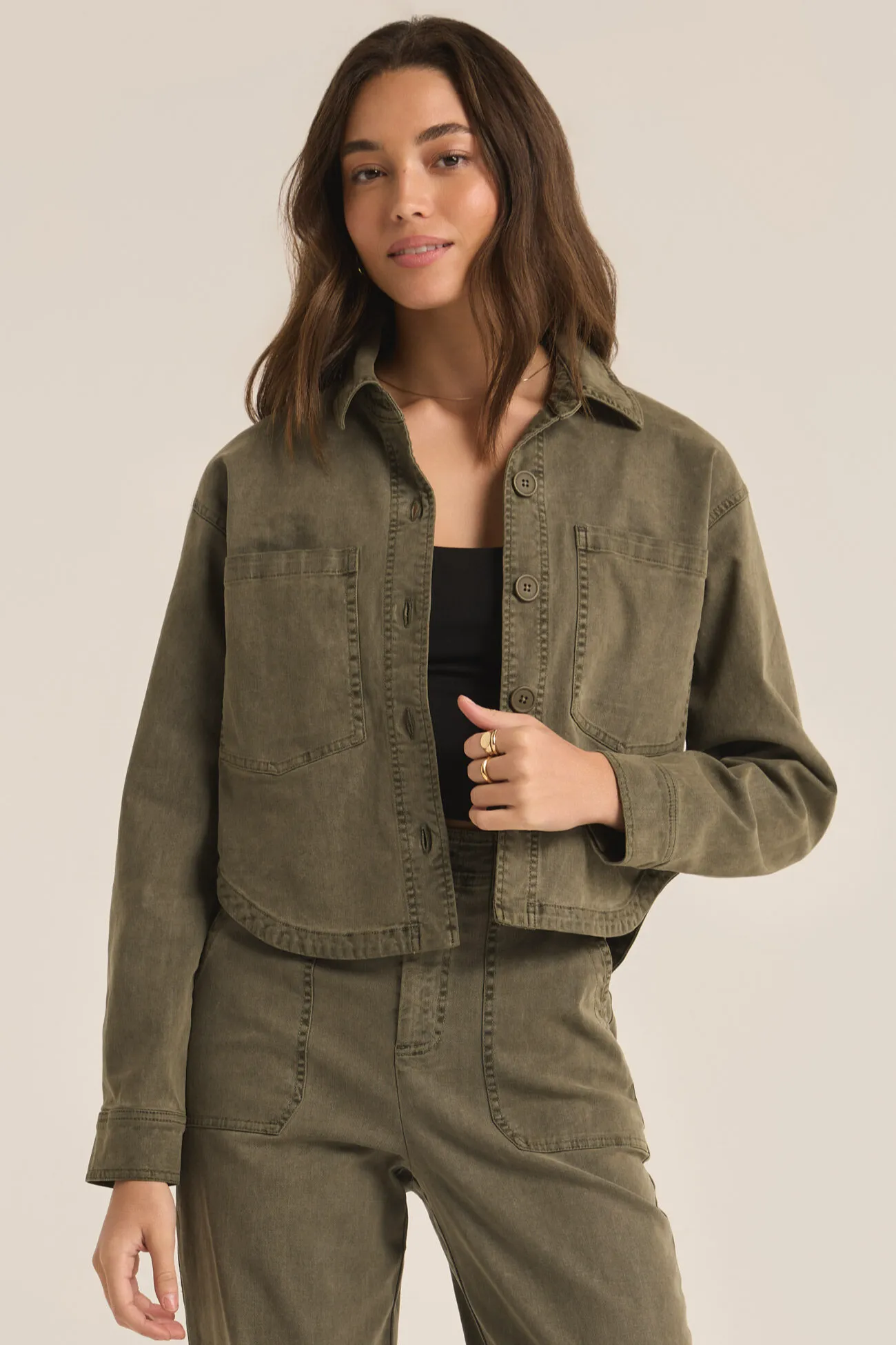 All Day Cropped Washed Jacket