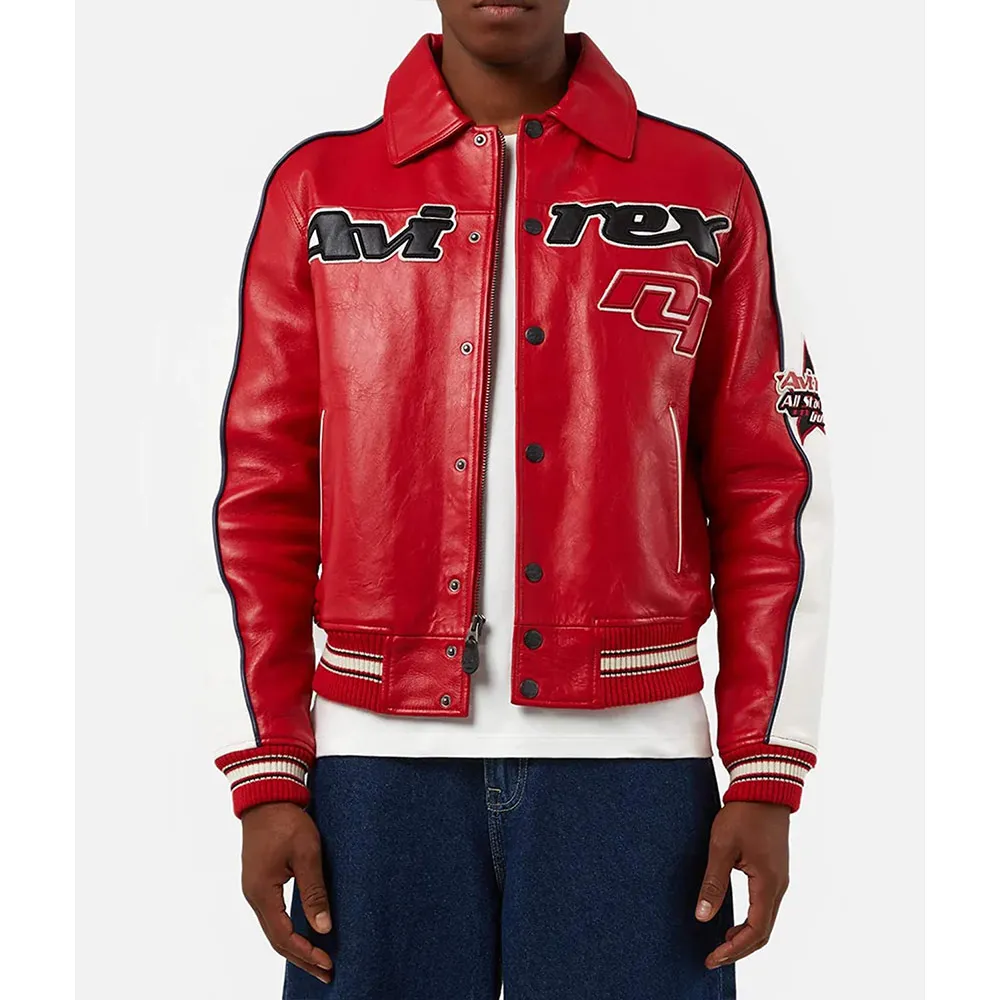 All Star Red Leather Jacket