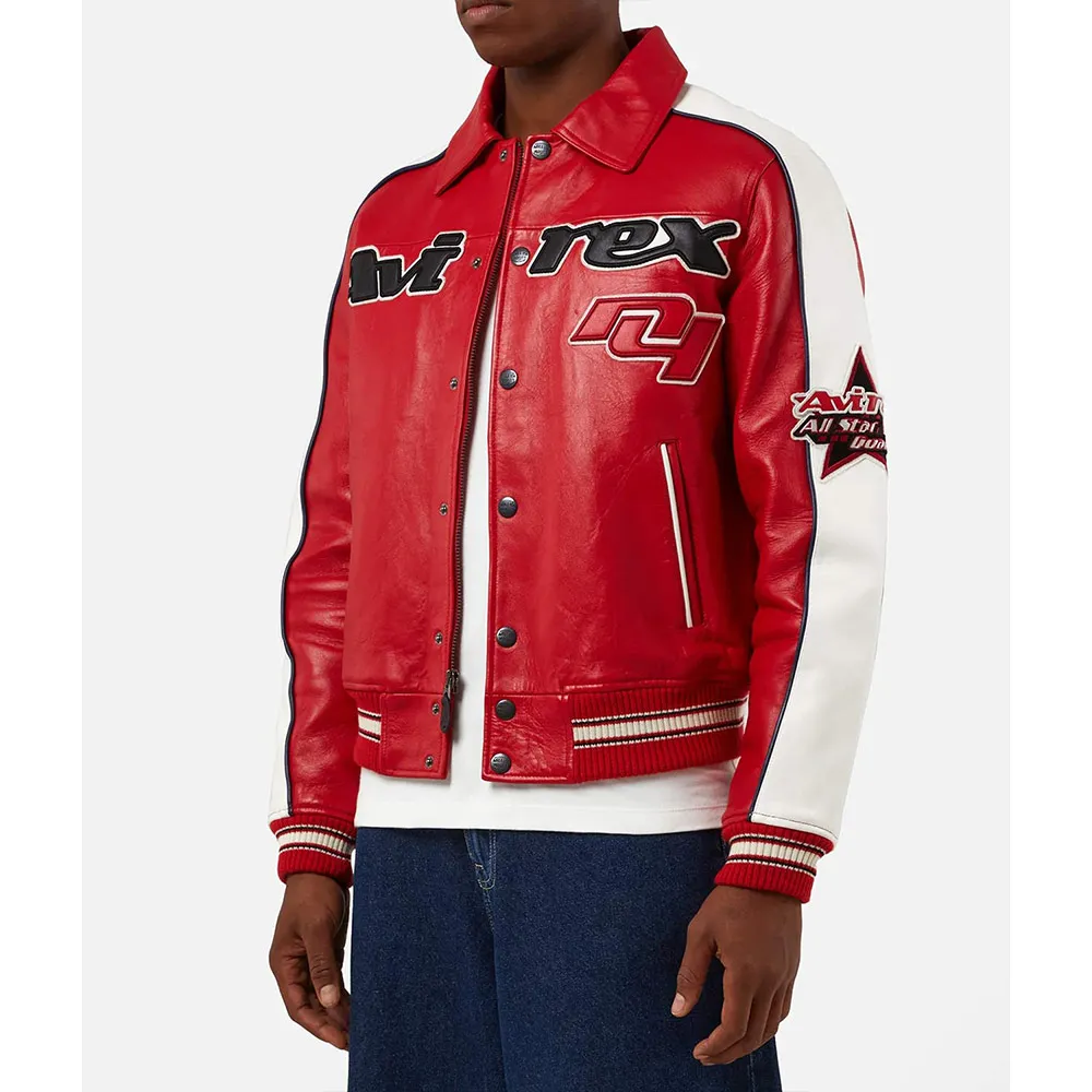 All Star Red Leather Jacket