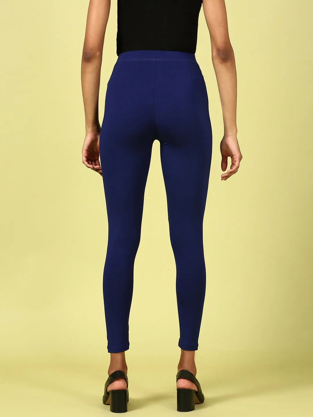 Ankle Length Leggings Viscose-Navy Blue