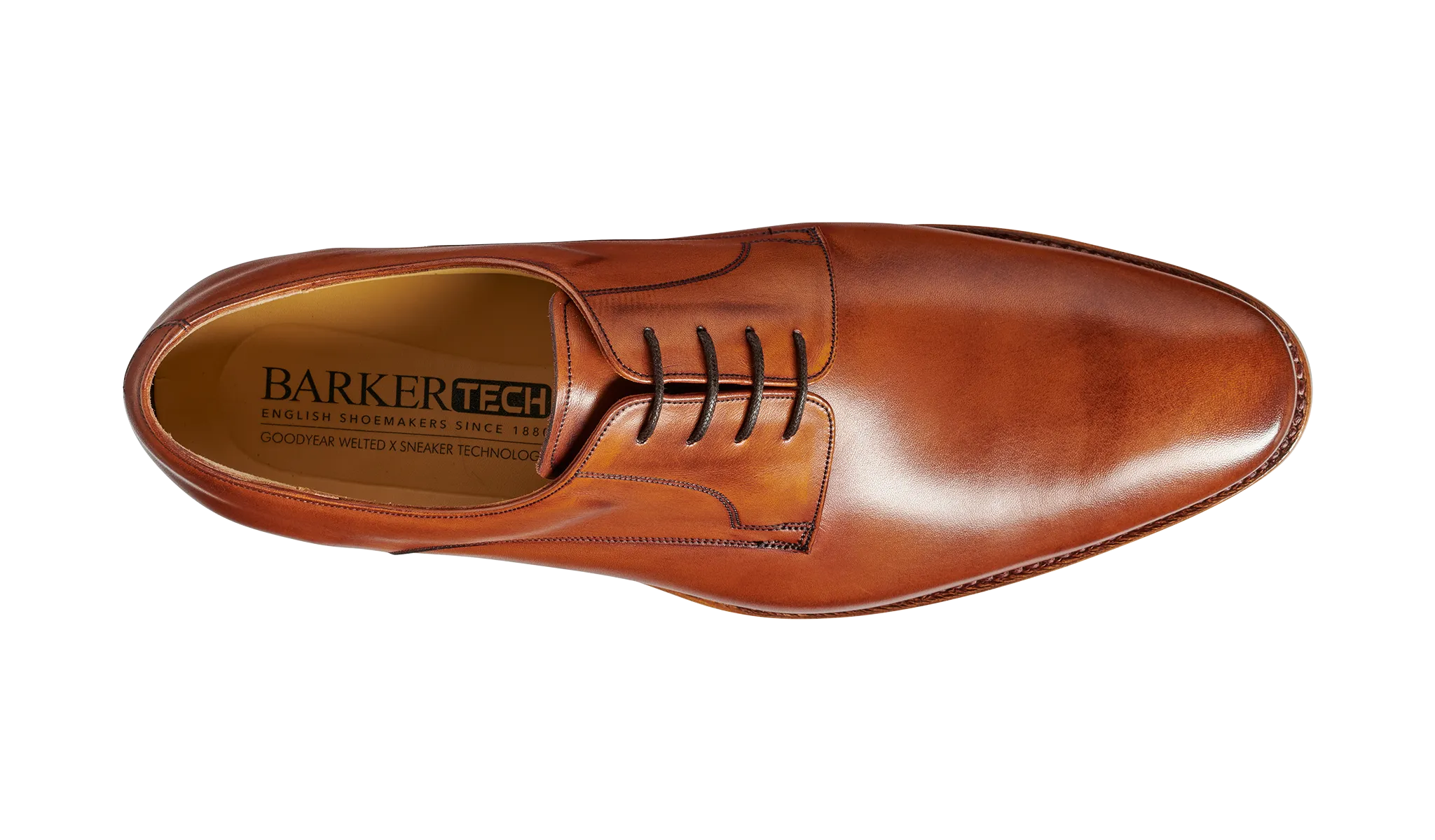 Barker Ellon Refined Derby - Antique Rosewood Calf