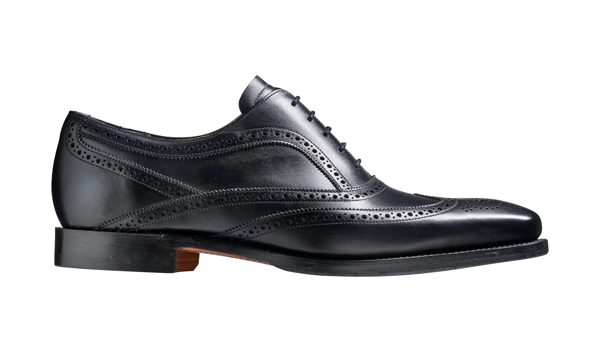 Barker Turing Brogue Shoe -  Black Calf