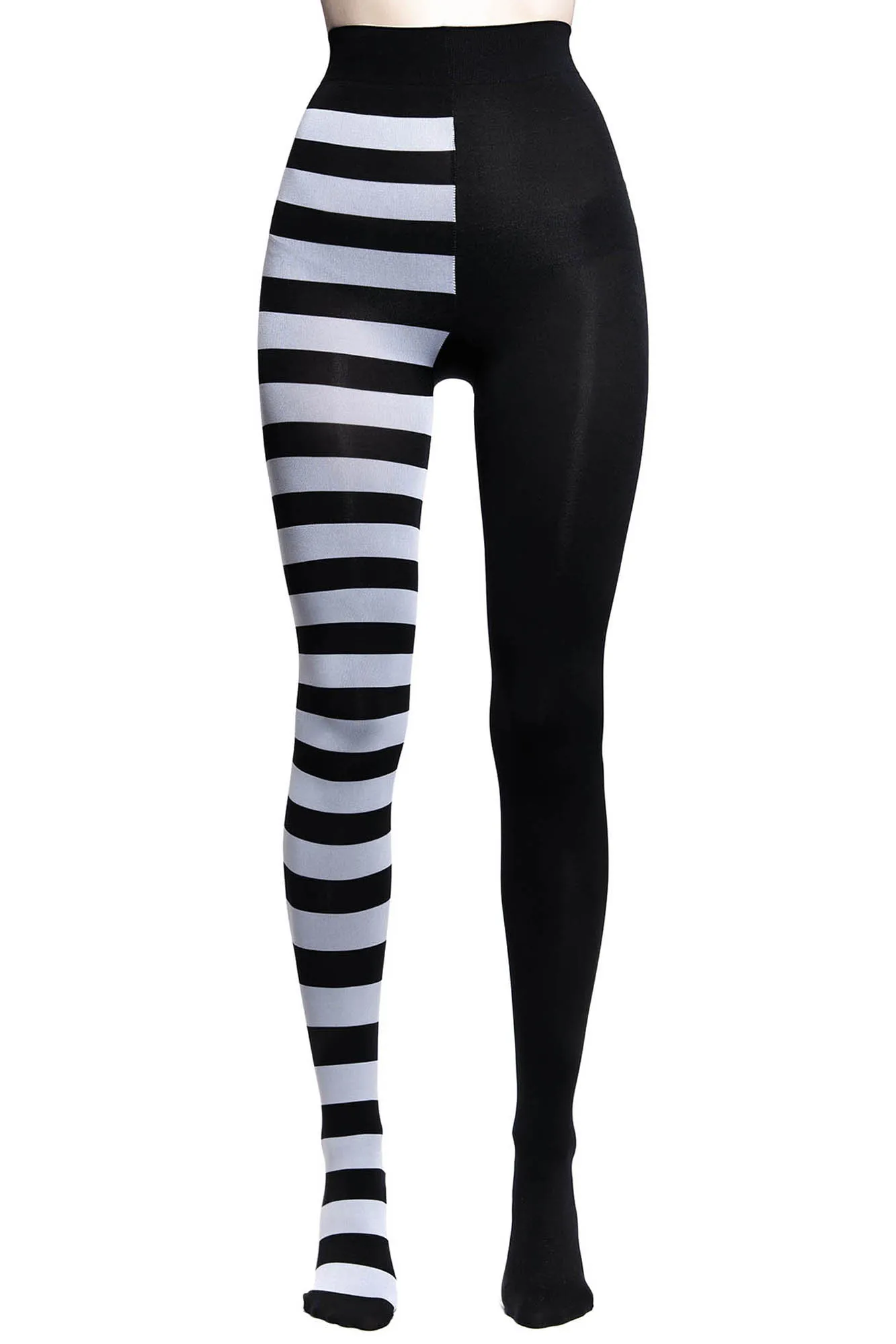 Black & White Striped Ella Tights