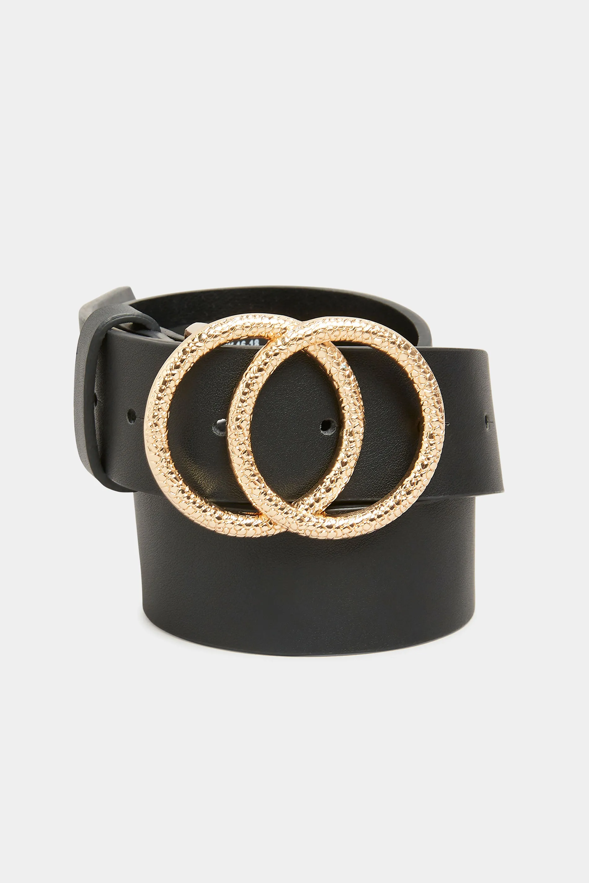 Black Double Circle Textured Belt