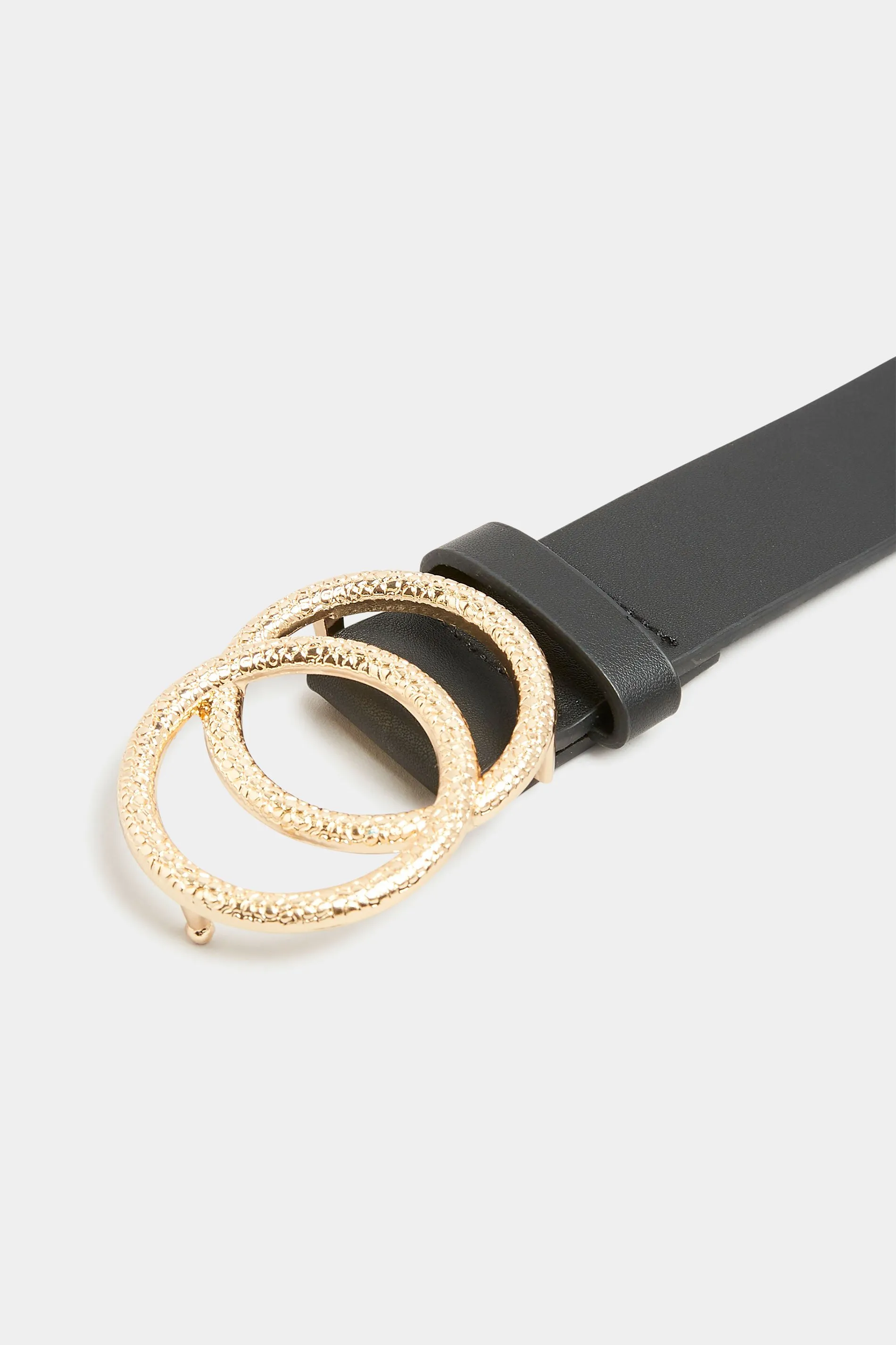 Black Double Circle Textured Belt