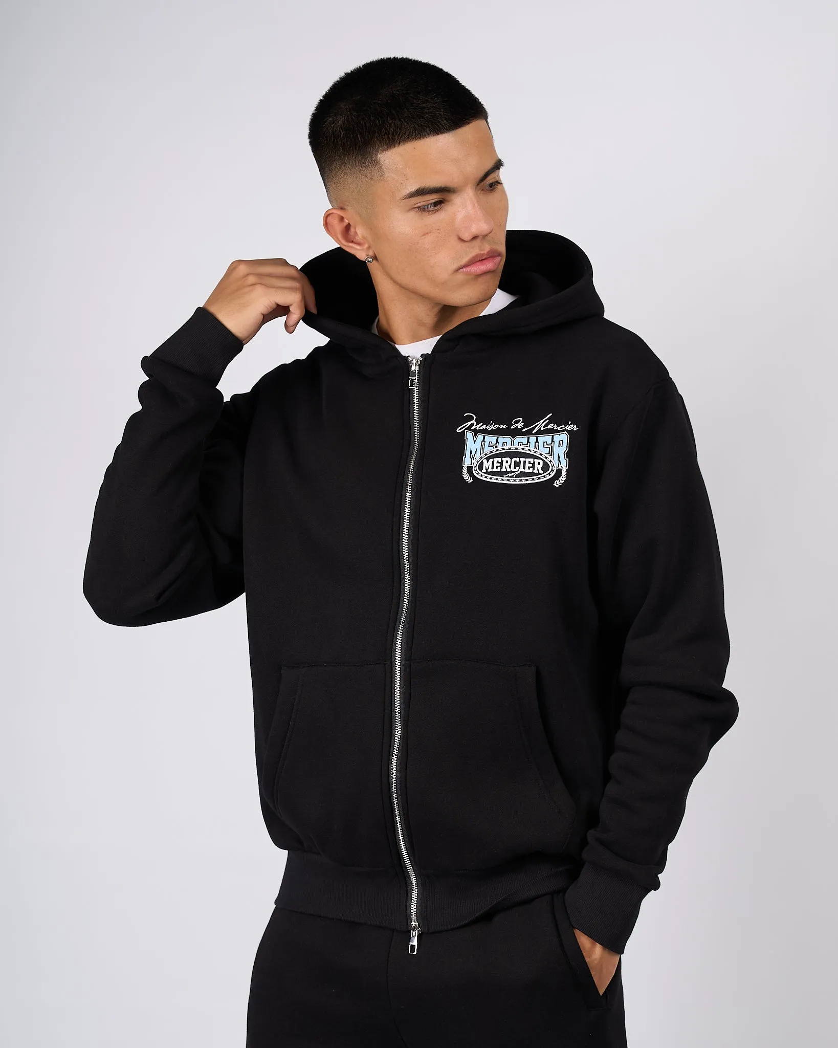 Black Maison De Mercier Zip Hood