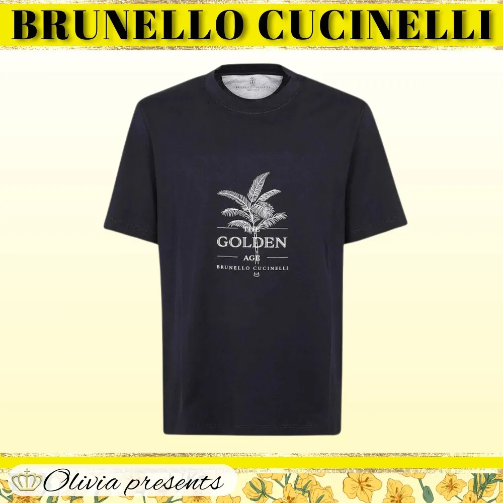 BRUNELLO CUCINELLI  |Cotton Short Sleeves Logo T-Shirts