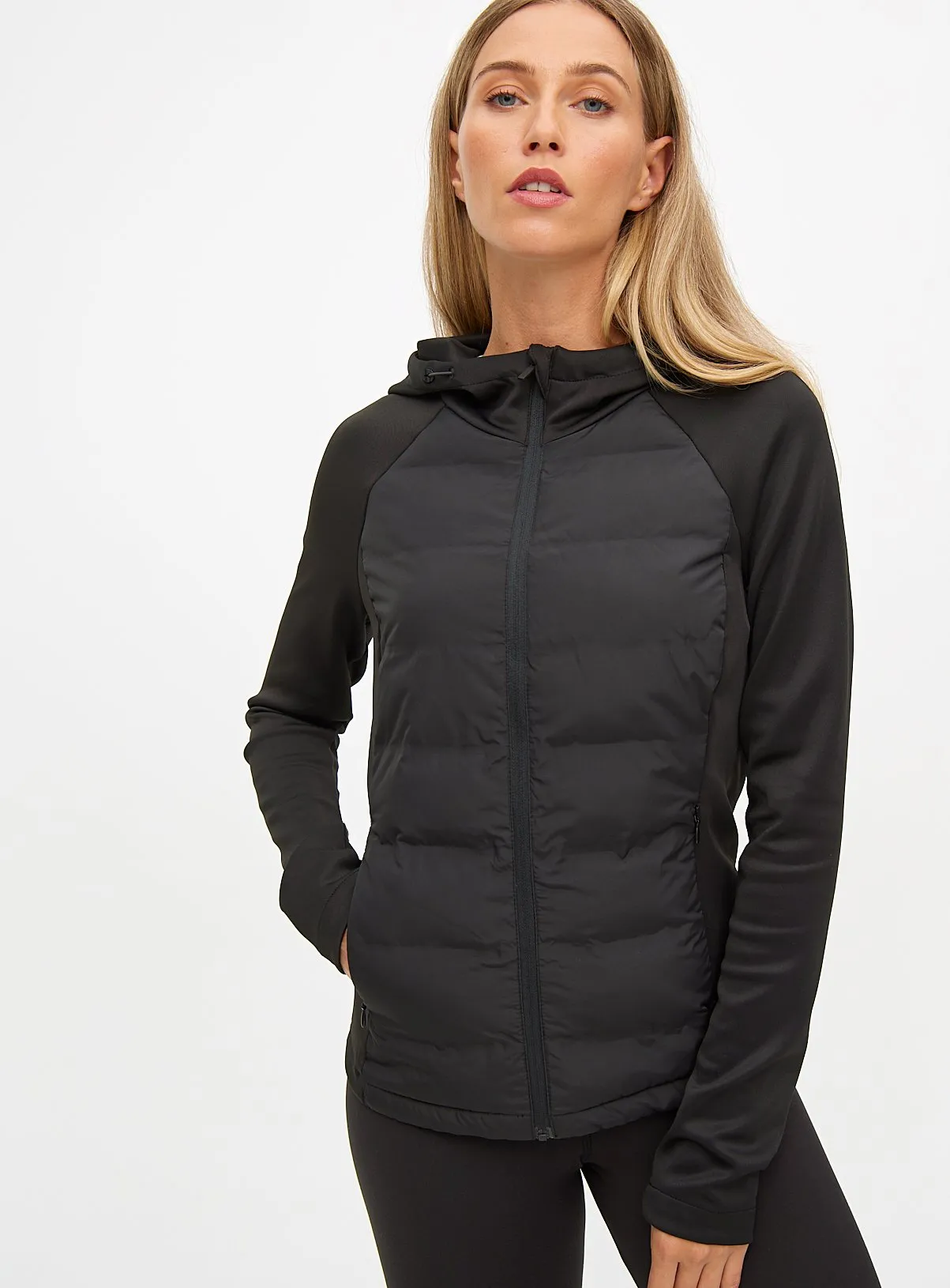 Buy Active Black Quilted Insulate Hooded Jacket XL | Hoodies and sweatshirts | Tu