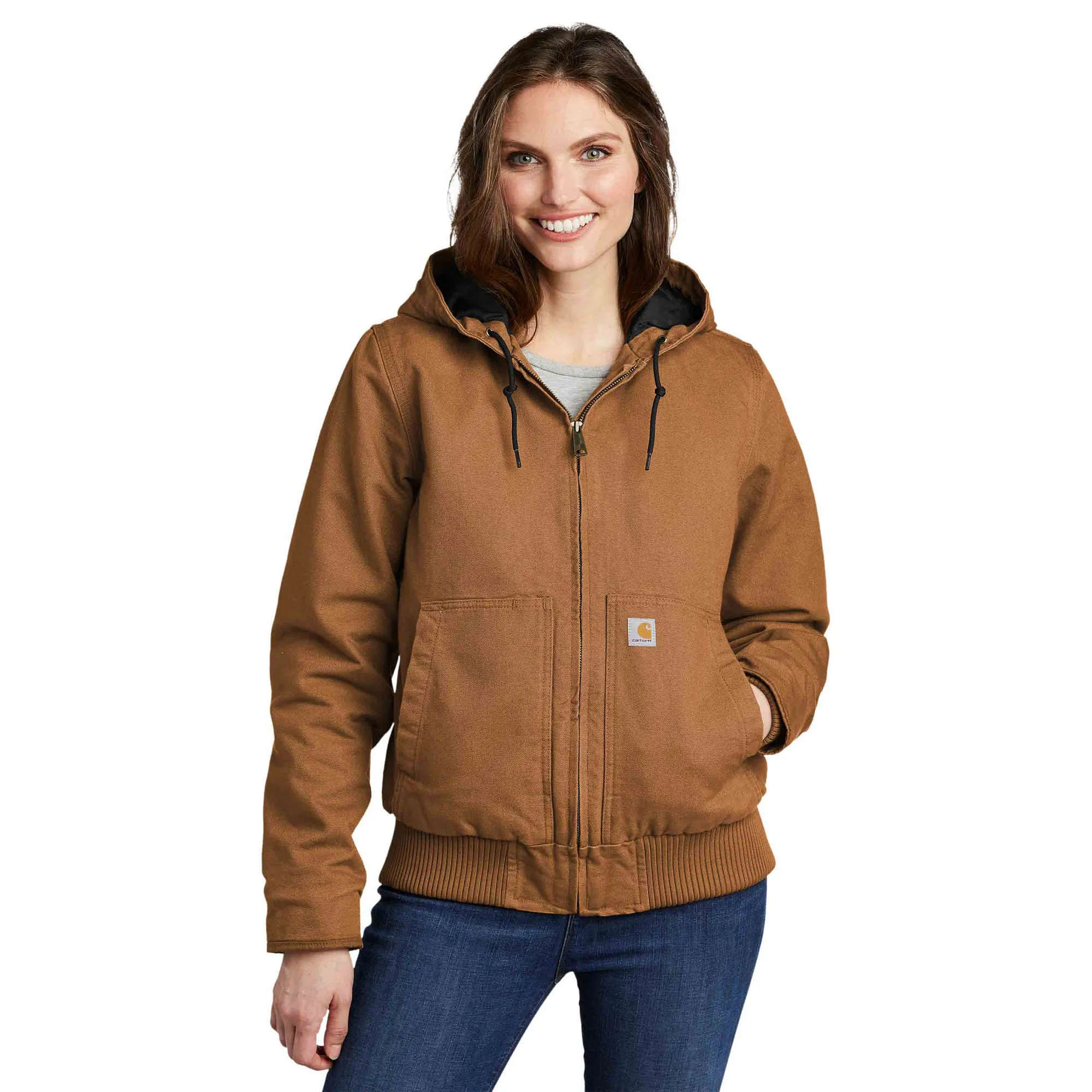 Carhartt 104053 Women's Washed Duck Active Jac - Carhartt Brown