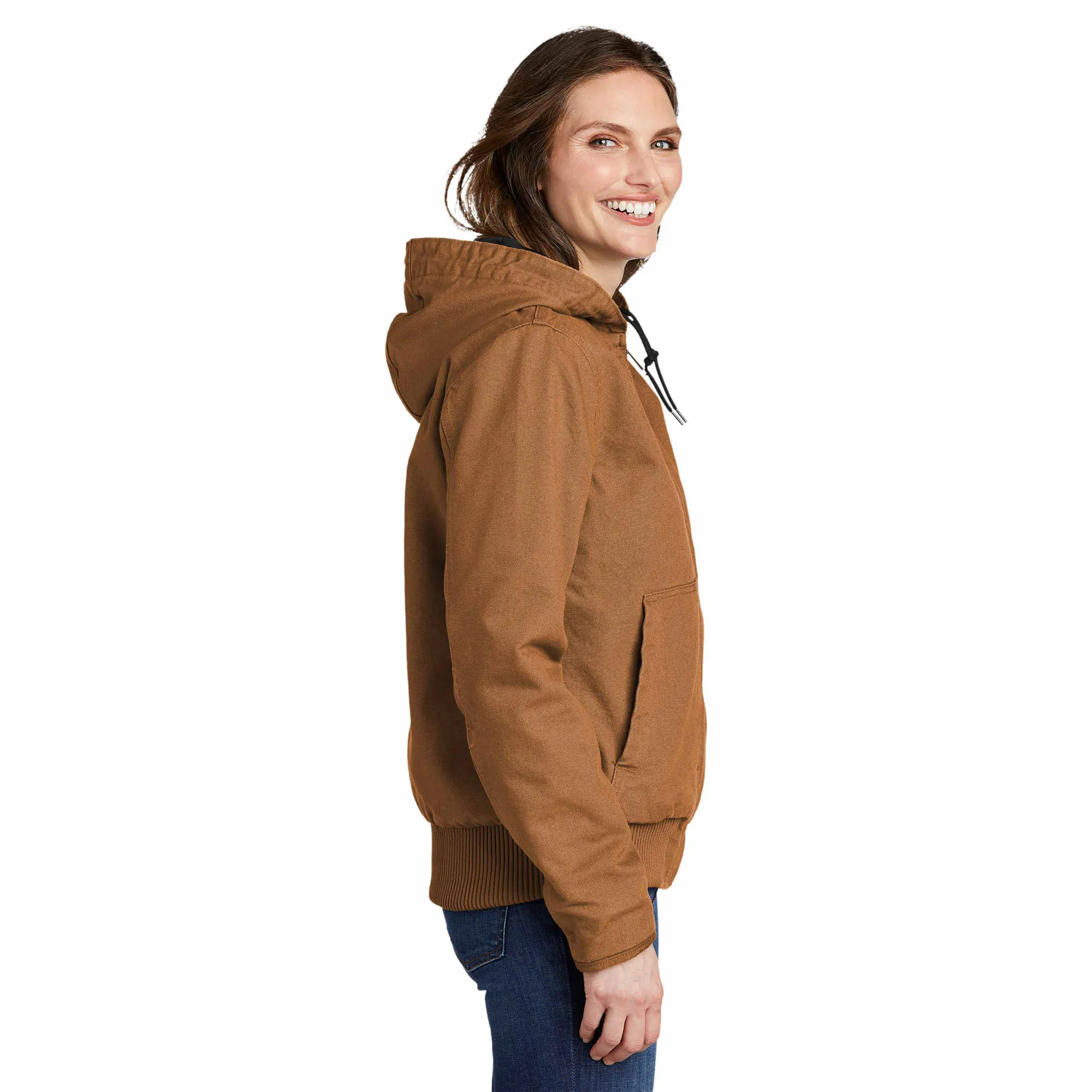 Carhartt 104053 Women's Washed Duck Active Jac - Carhartt Brown