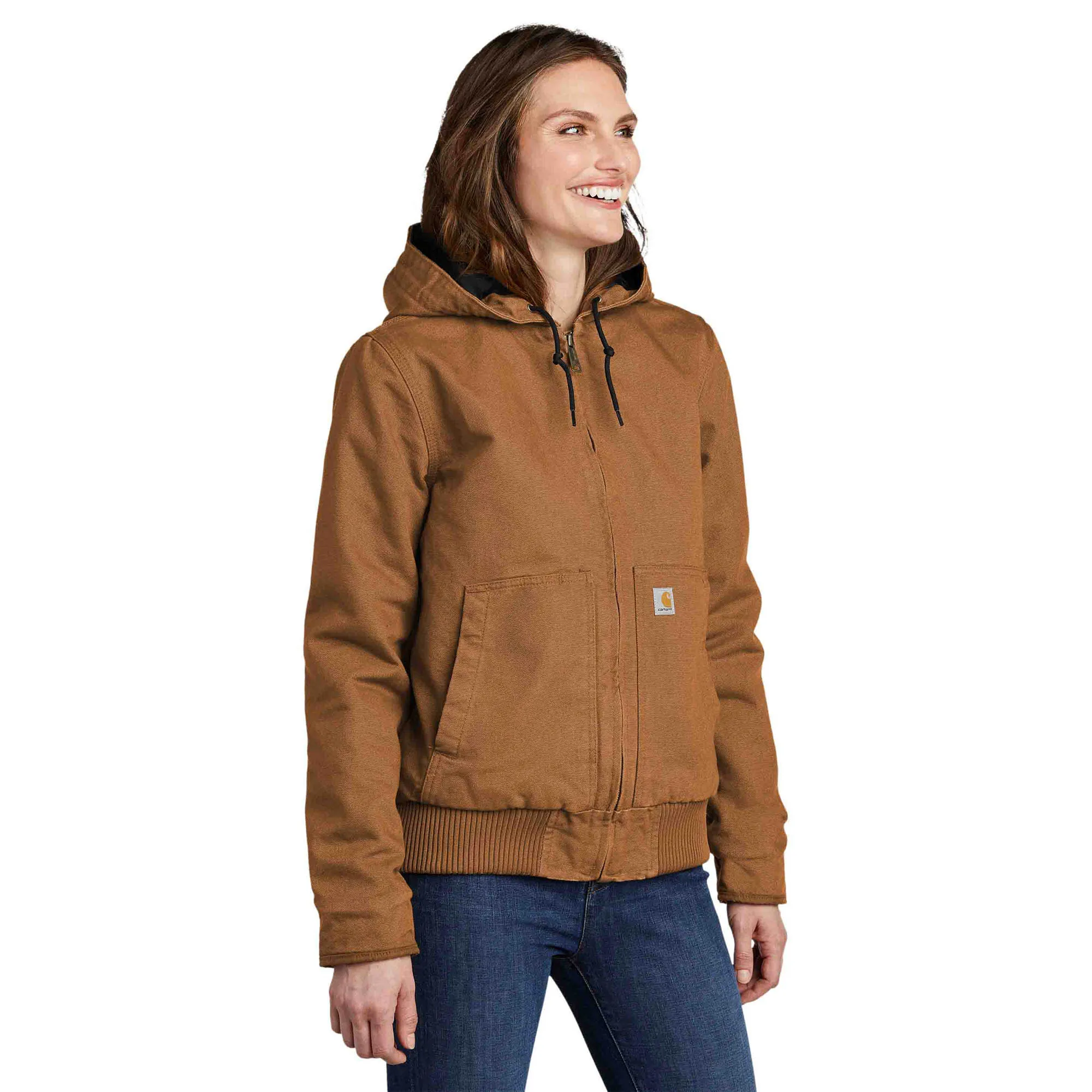 Carhartt 104053 Women's Washed Duck Active Jac - Carhartt Brown