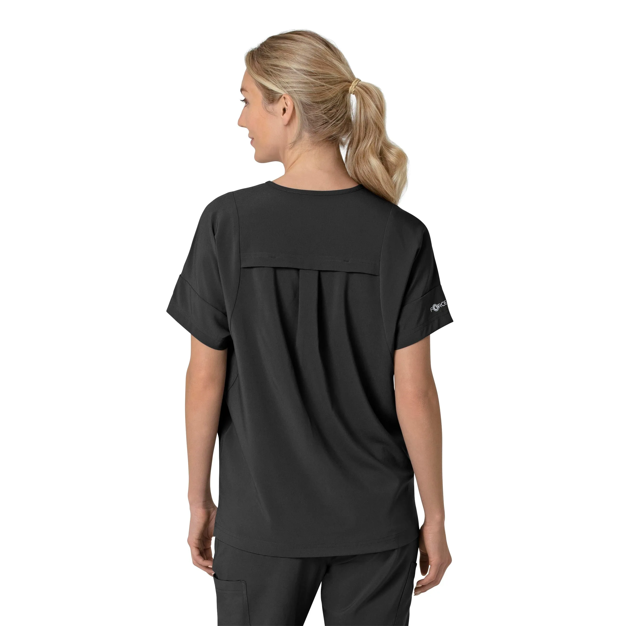 Carhartt Force Cross-Flex Women's Oversized V-Neck Scrub Top - Black