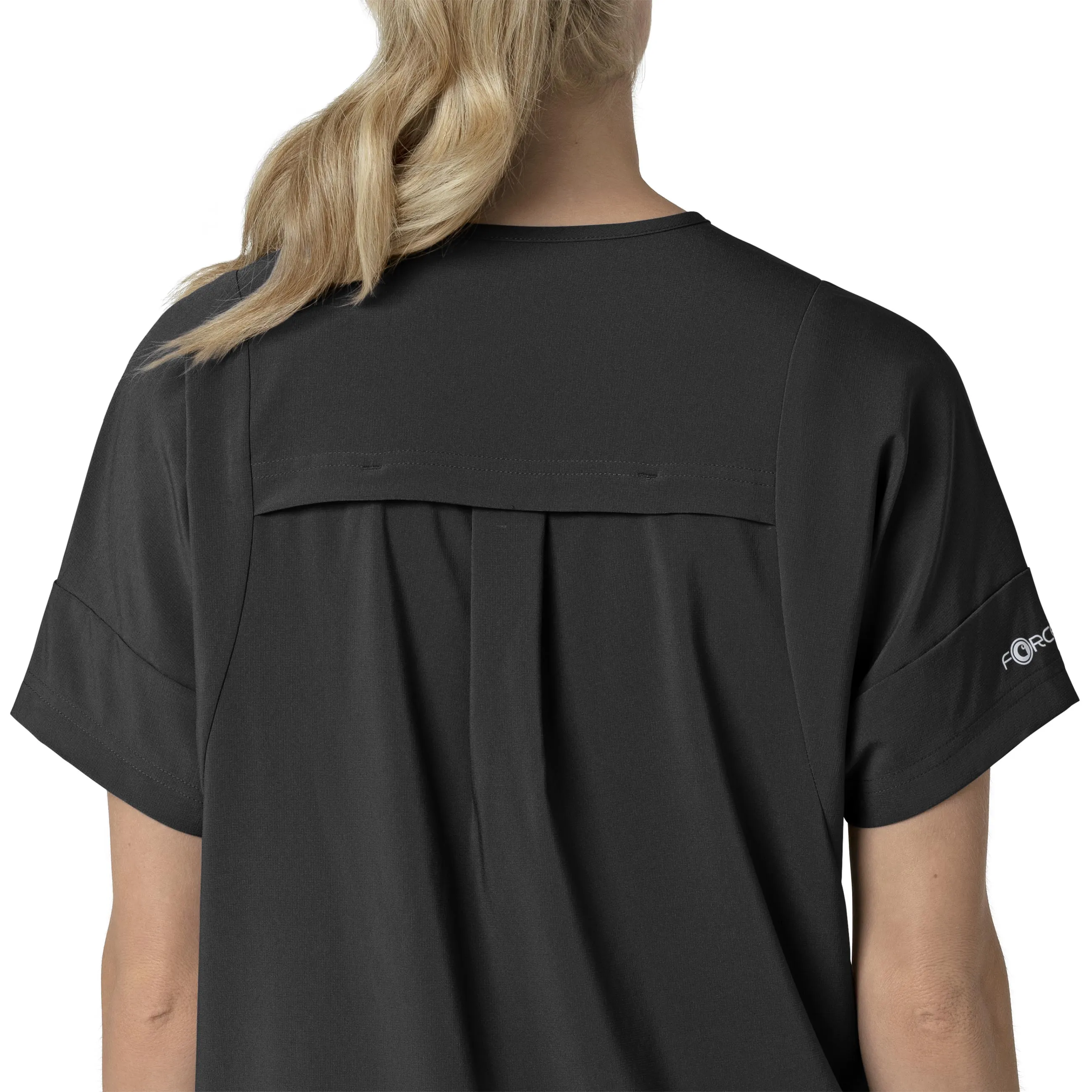 Carhartt Force Cross-Flex Women's Oversized V-Neck Scrub Top - Black