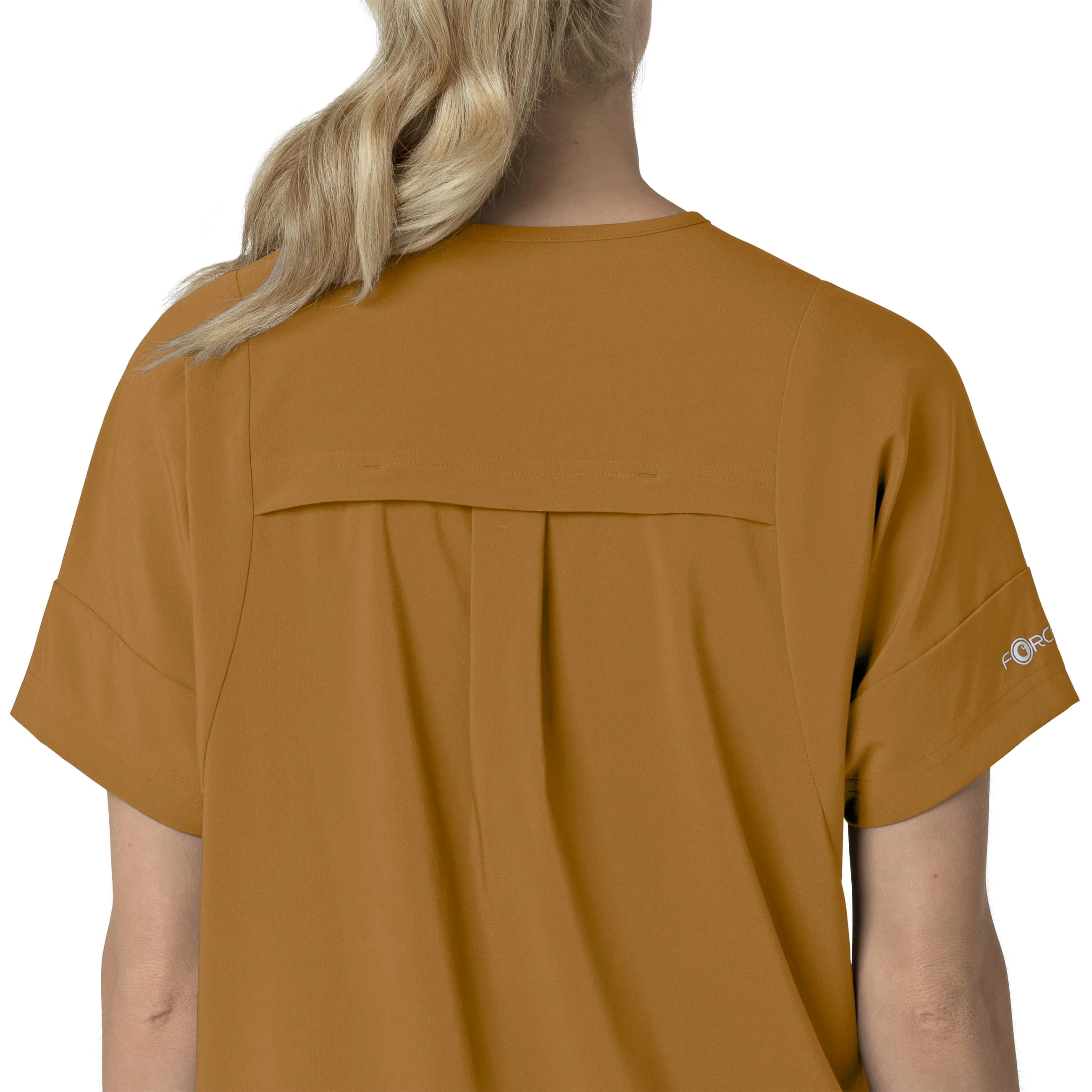 Carhartt Force Cross-Flex Women's Oversized V-Neck Scrub Top - Fox Brown