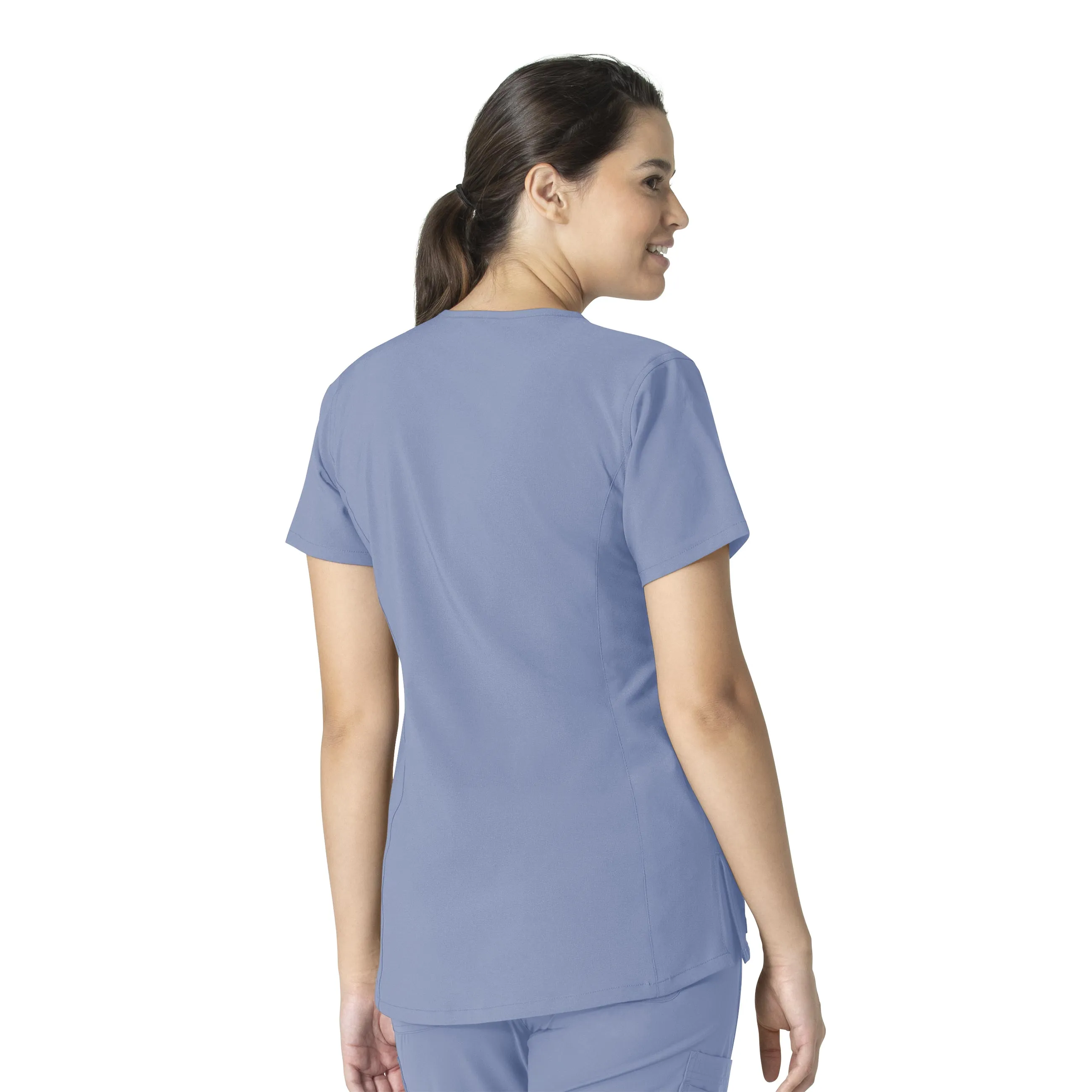 Carhartt Force Essentials Women's Notch Neck Tunic Scrub Top - Ceil Blue