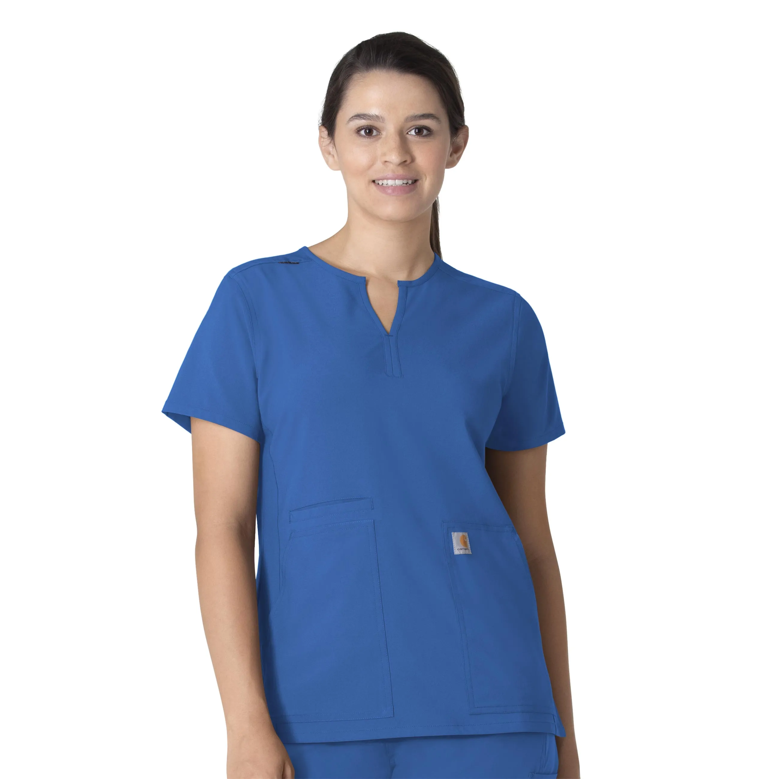 Carhartt Force Essentials Women's Notch Neck Tunic Scrub Top - Royal