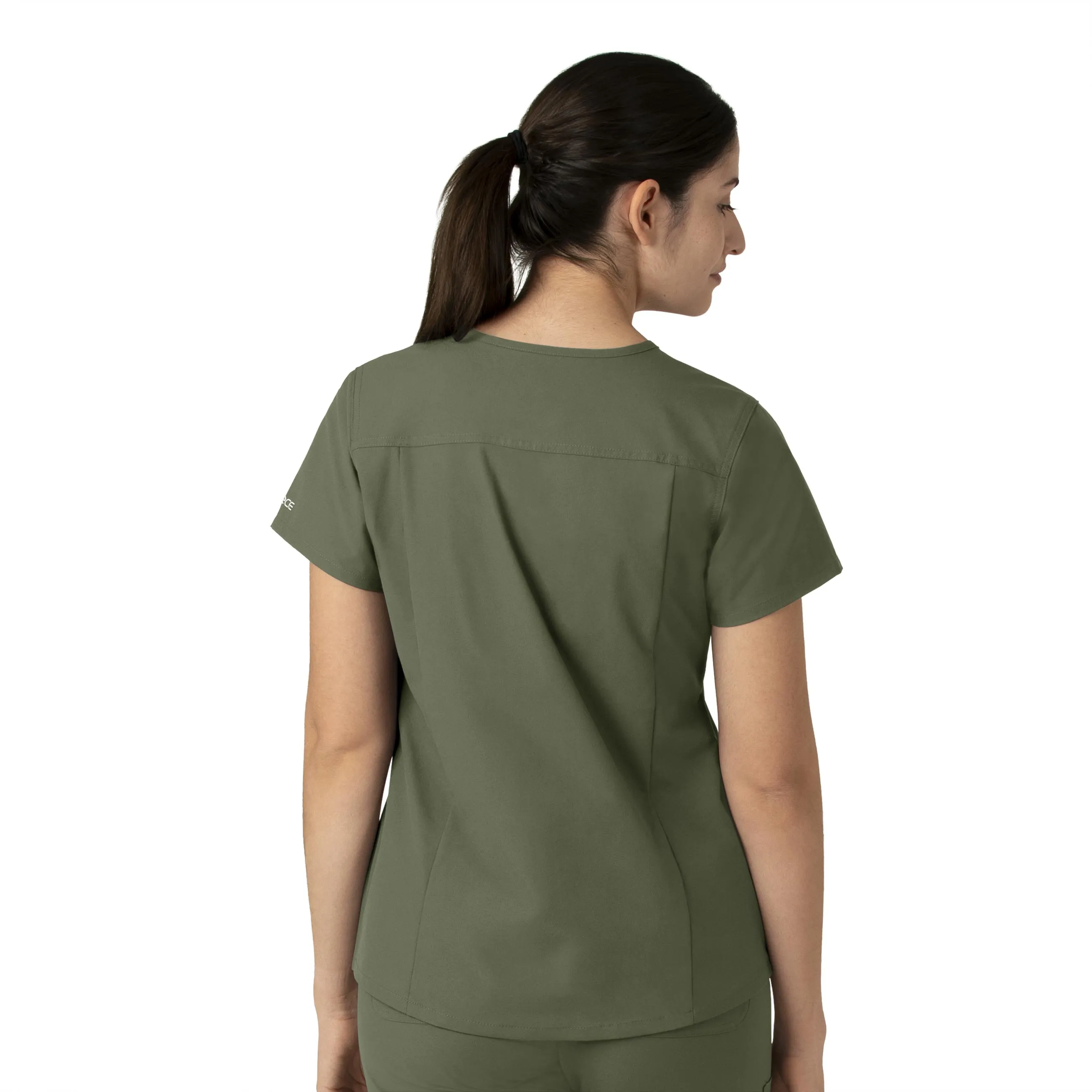 Carhartt Force Essentials Women's V-Neck Scrub Top - Olive