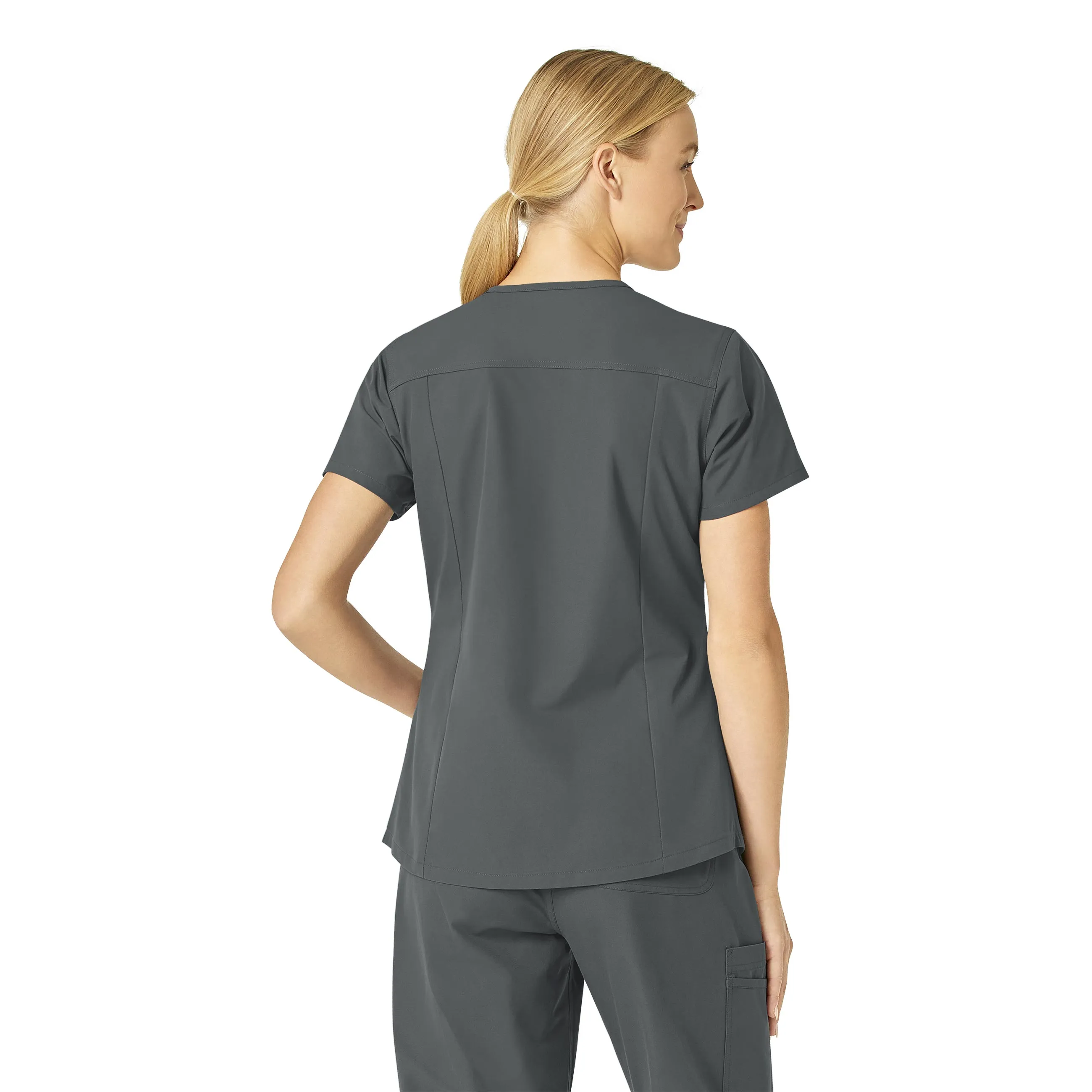 Carhartt Force Essentials Women's V-Neck Scrub Top - Pewter