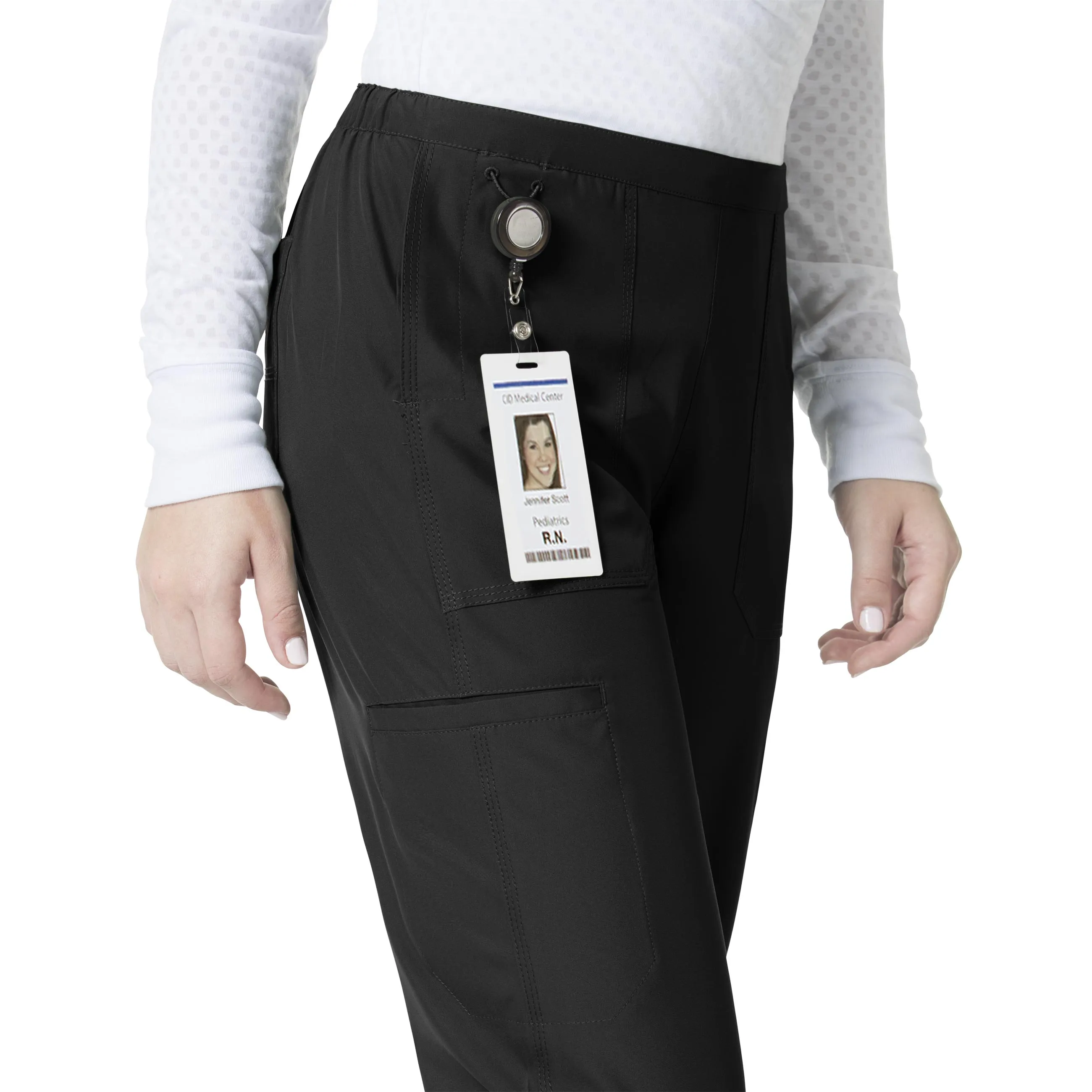 Carhartt Force Liberty Women's Flat Front Straight Leg Scrub Pant - Black