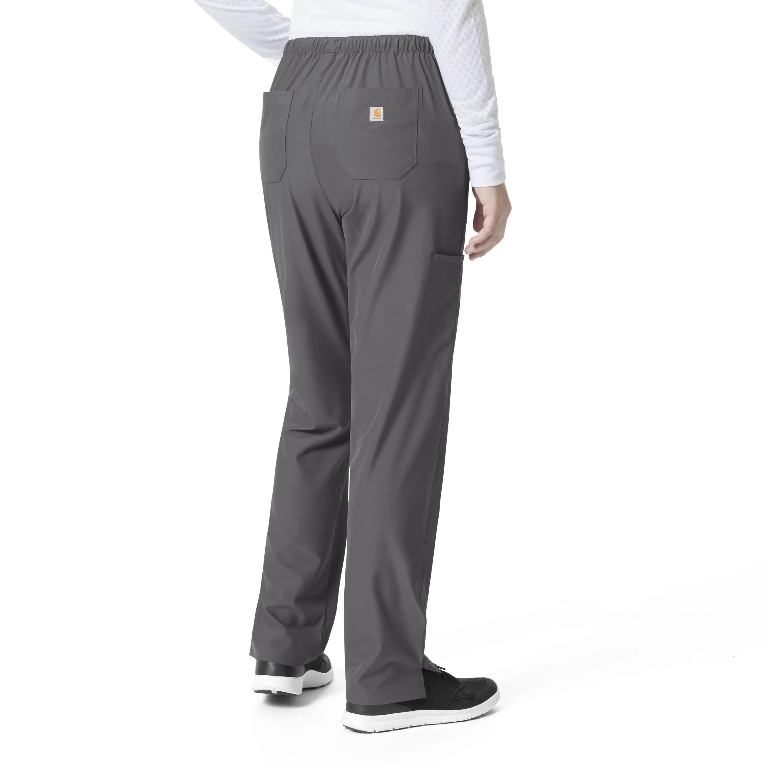 Carhartt Force Liberty Women's Flat Front Straight Leg Scrub Pant - Pewter