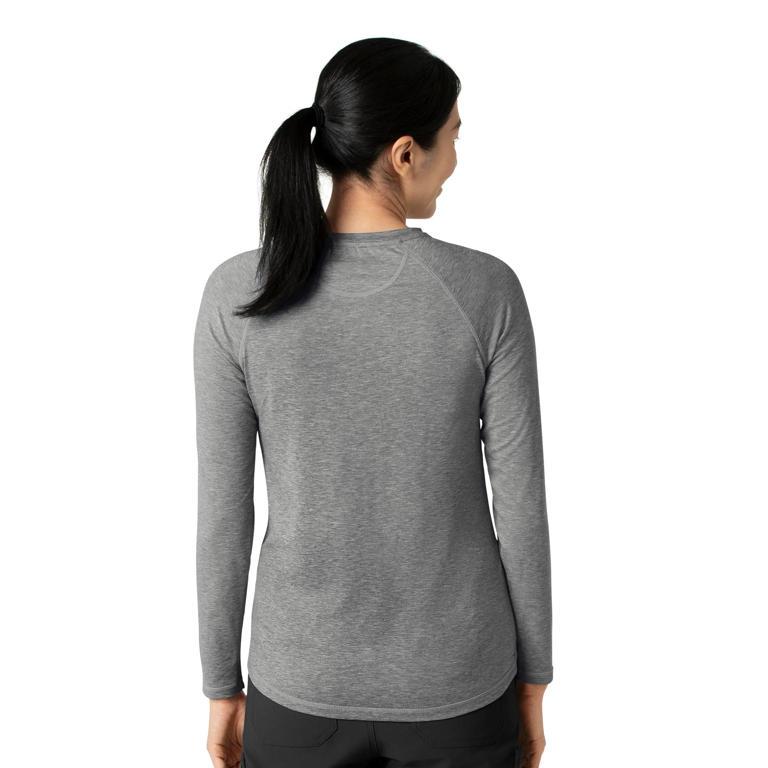 Carhartt Force Sub-Scrubs Women's Performance Long Sleeve Tee - Grey Heather