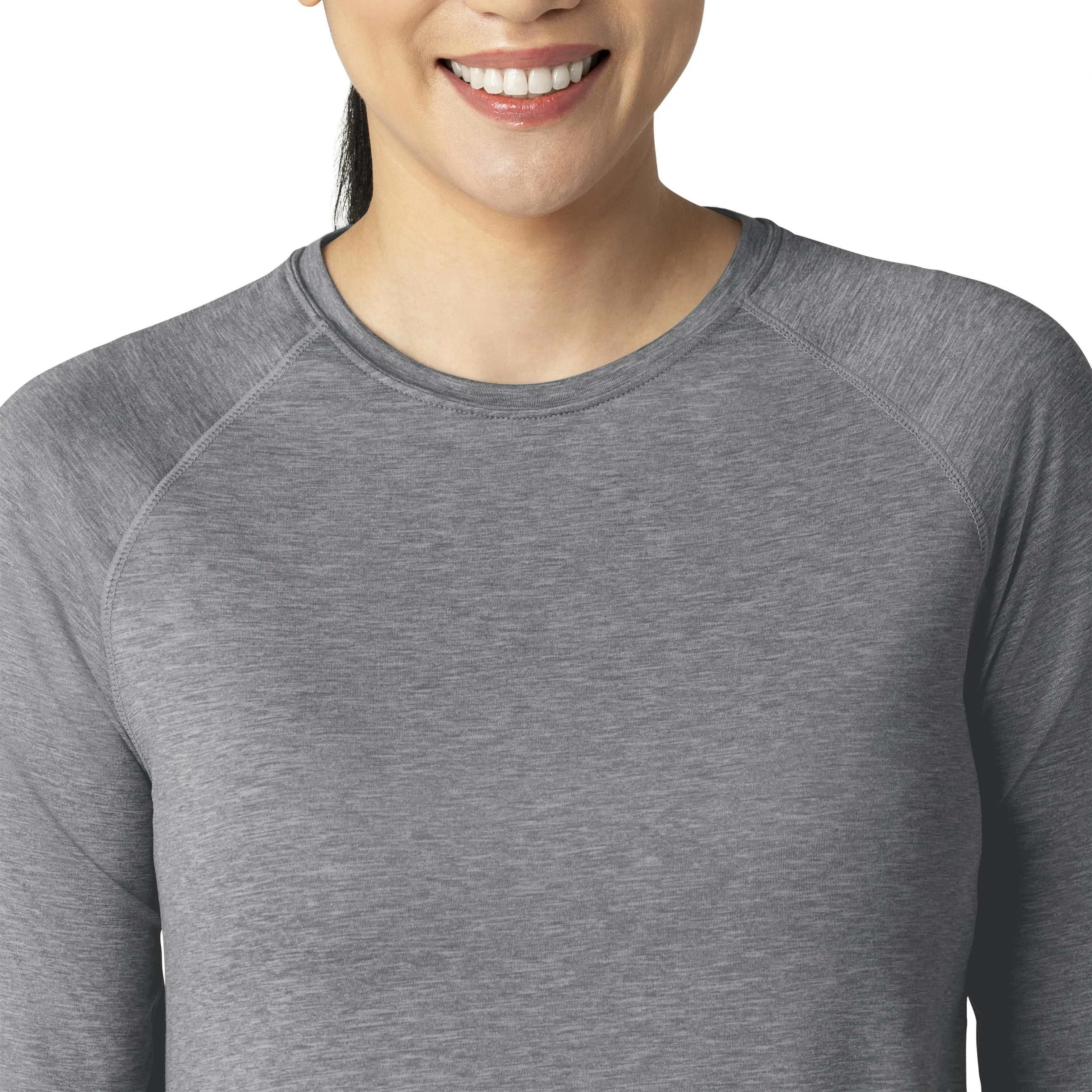 Carhartt Force Sub-Scrubs Women's Performance Long Sleeve Tee - Grey Heather