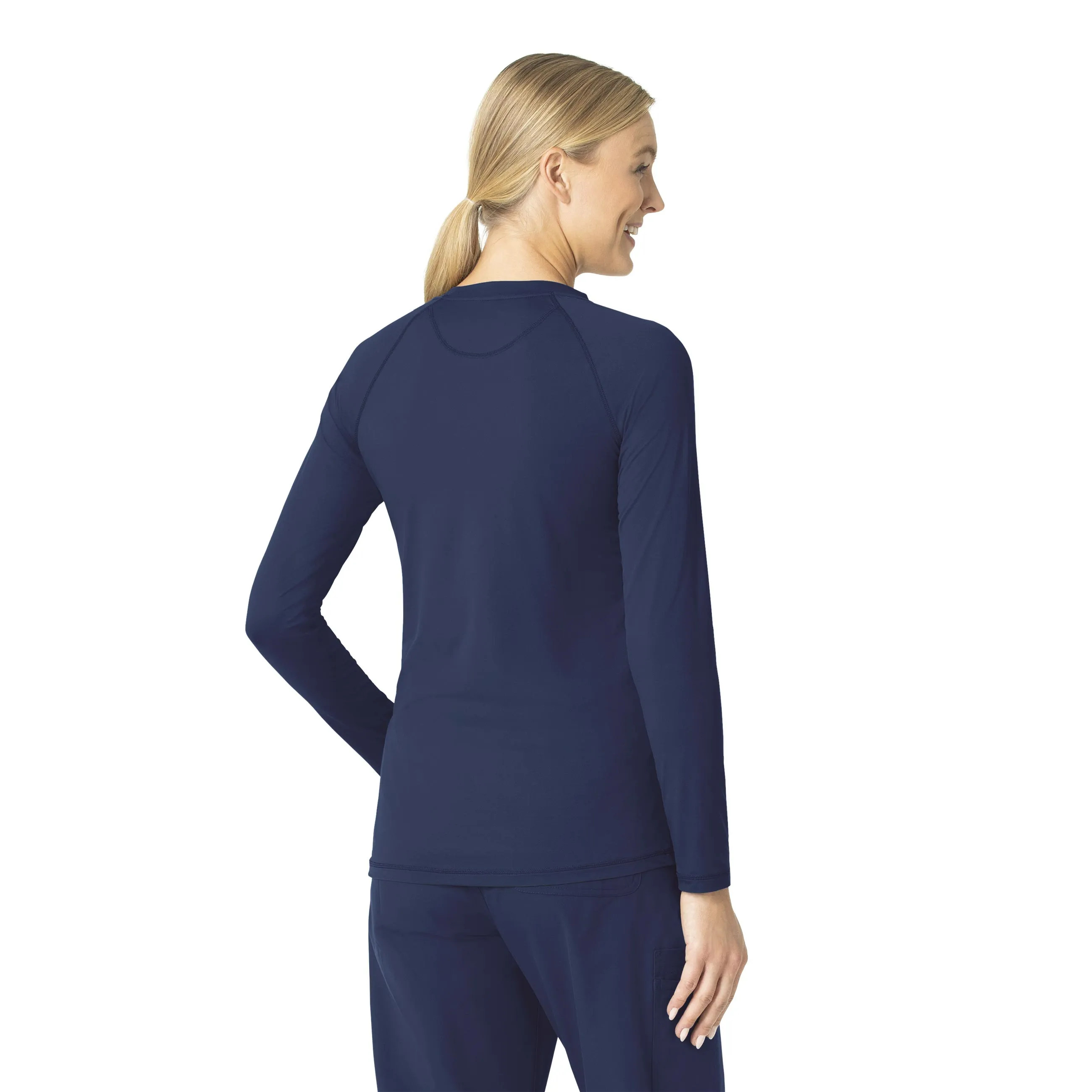 Carhartt Force Sub-Scrubs Women's Performance Long Sleeve Tee - Navy