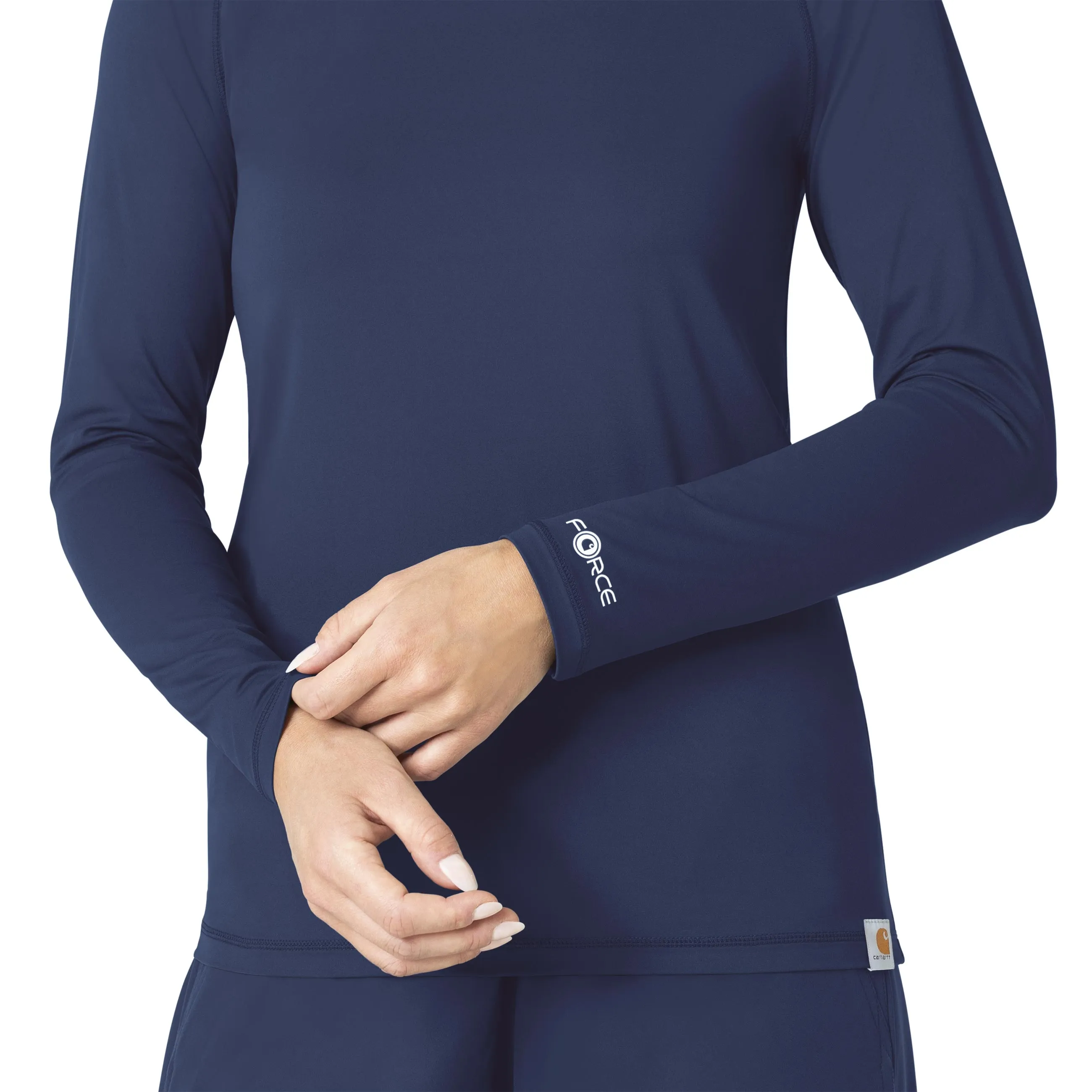 Carhartt Force Sub-Scrubs Women's Performance Long Sleeve Tee - Navy