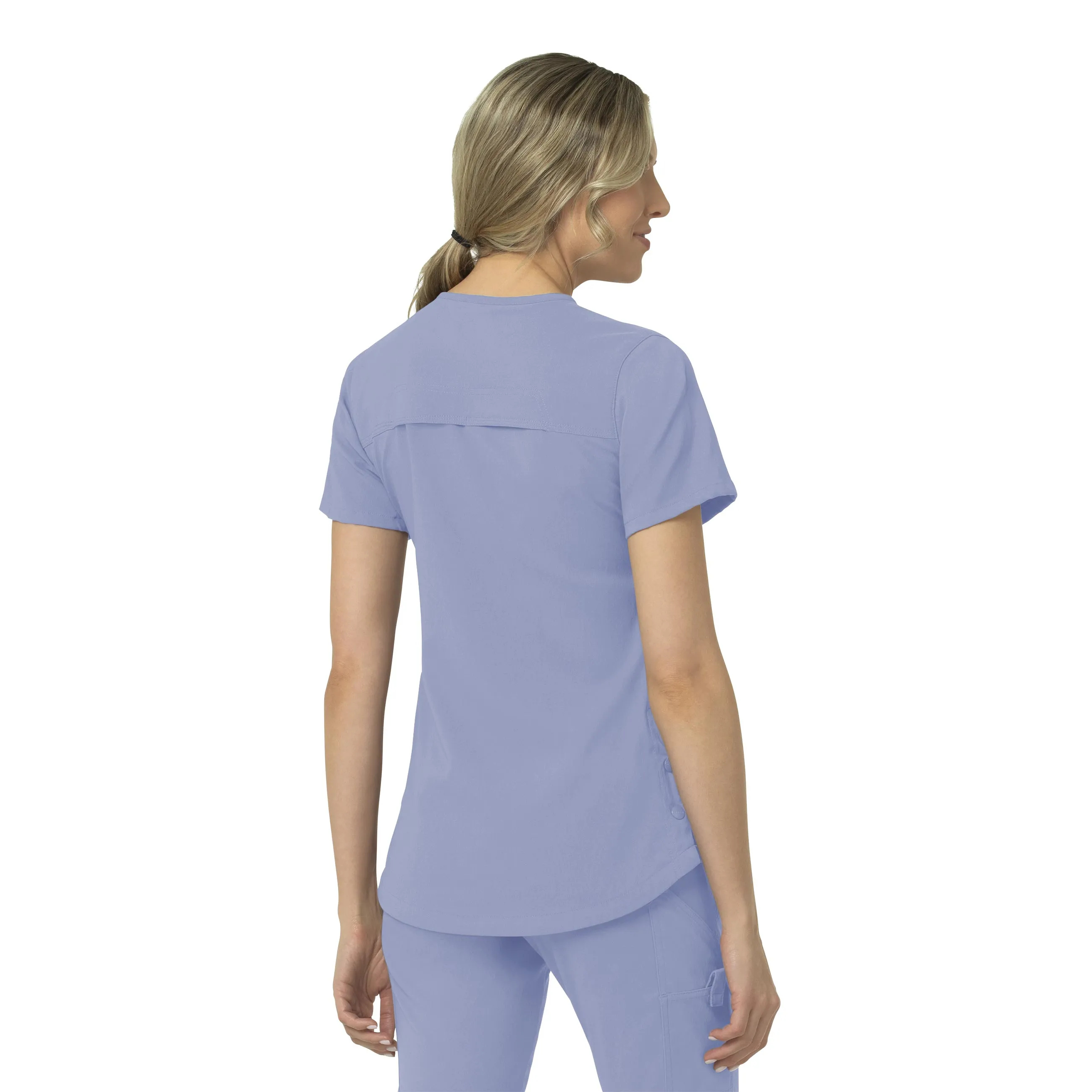 Carhartt Rugged Flex Peak Women's 4-Pocket V-Neck Scrub Top - Ceil Blue