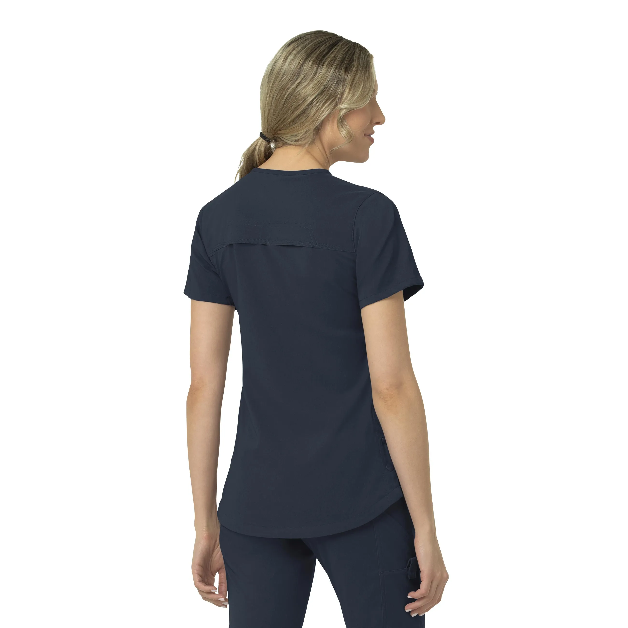 Carhartt Rugged Flex Peak Women's 4-Pocket V-Neck Scrub Top - Navy