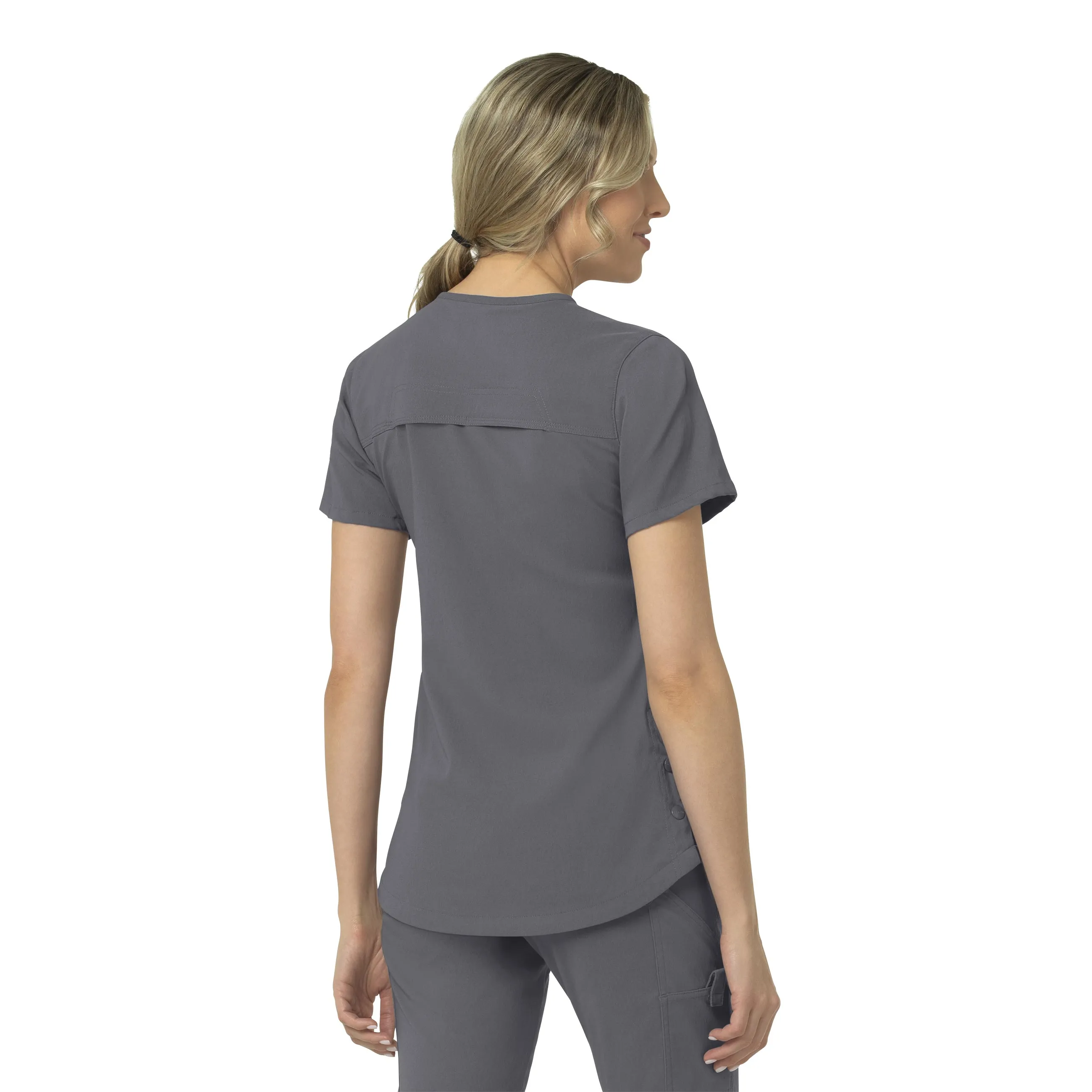 Carhartt Rugged Flex Peak Women's 4-Pocket V-Neck Scrub Top - Pewter