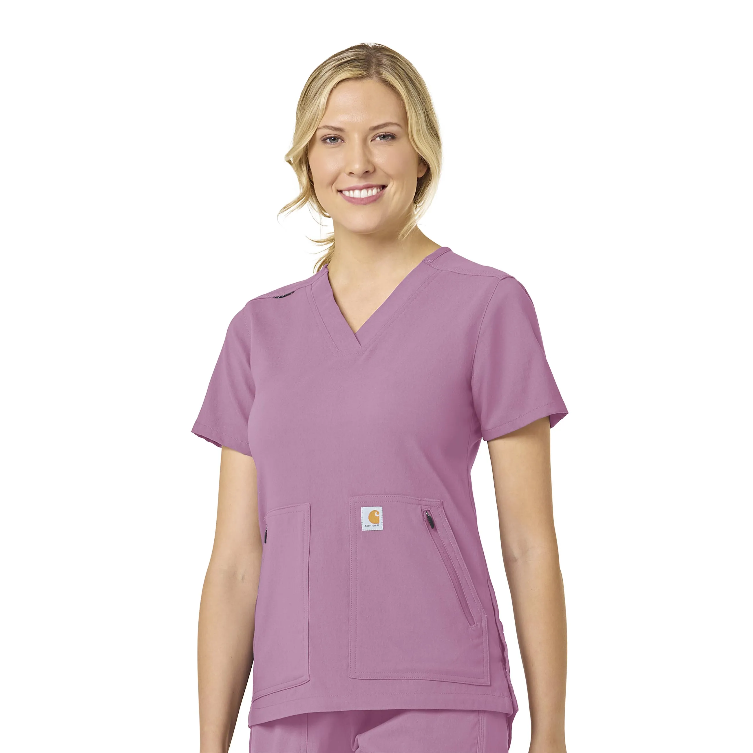 Carhartt Rugged Flex Peak Women's 4-Pocket V-Neck Scrub Top - Thistle