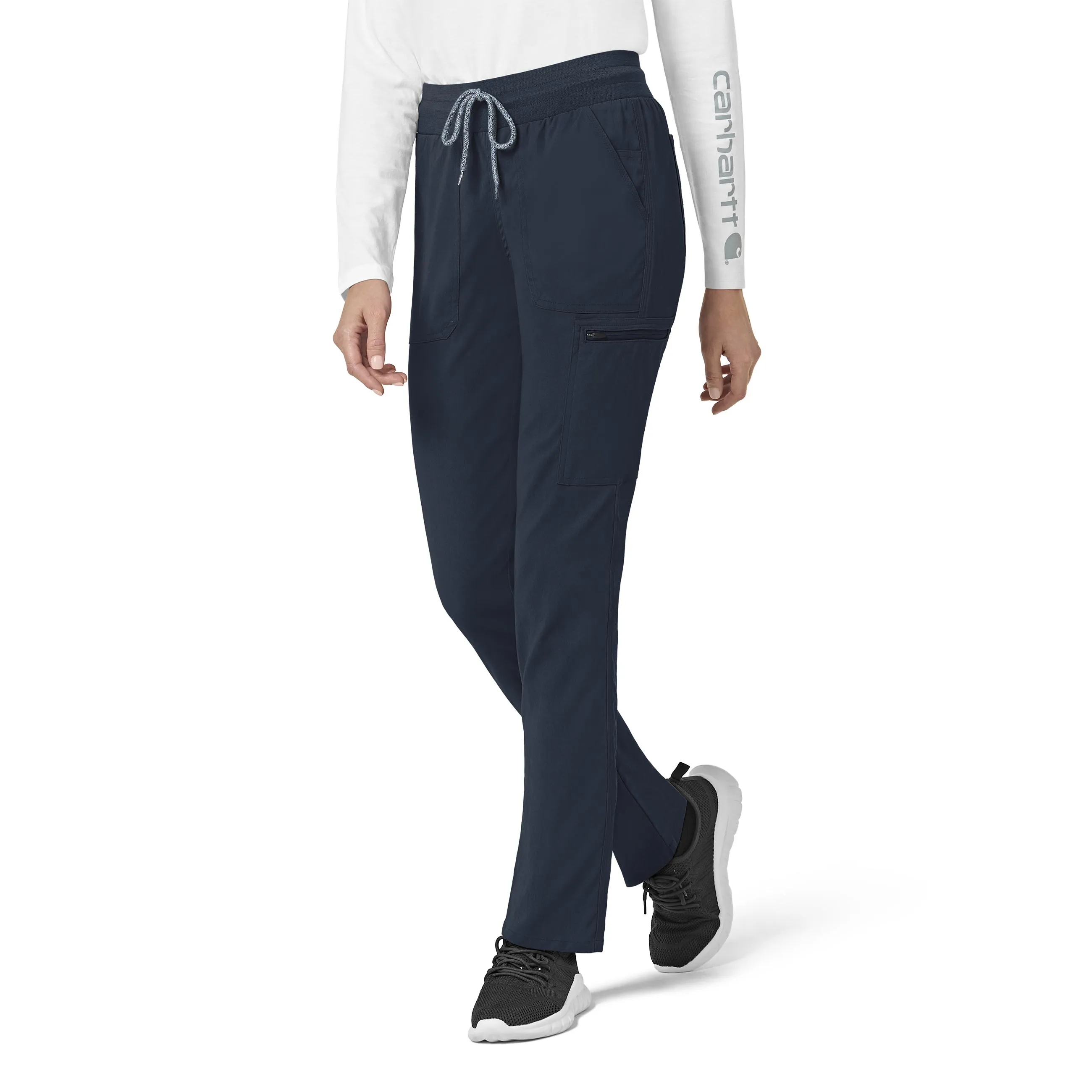 Carhartt Rugged Flex Peak Women's Slim Leg Scrub Pant - Navy