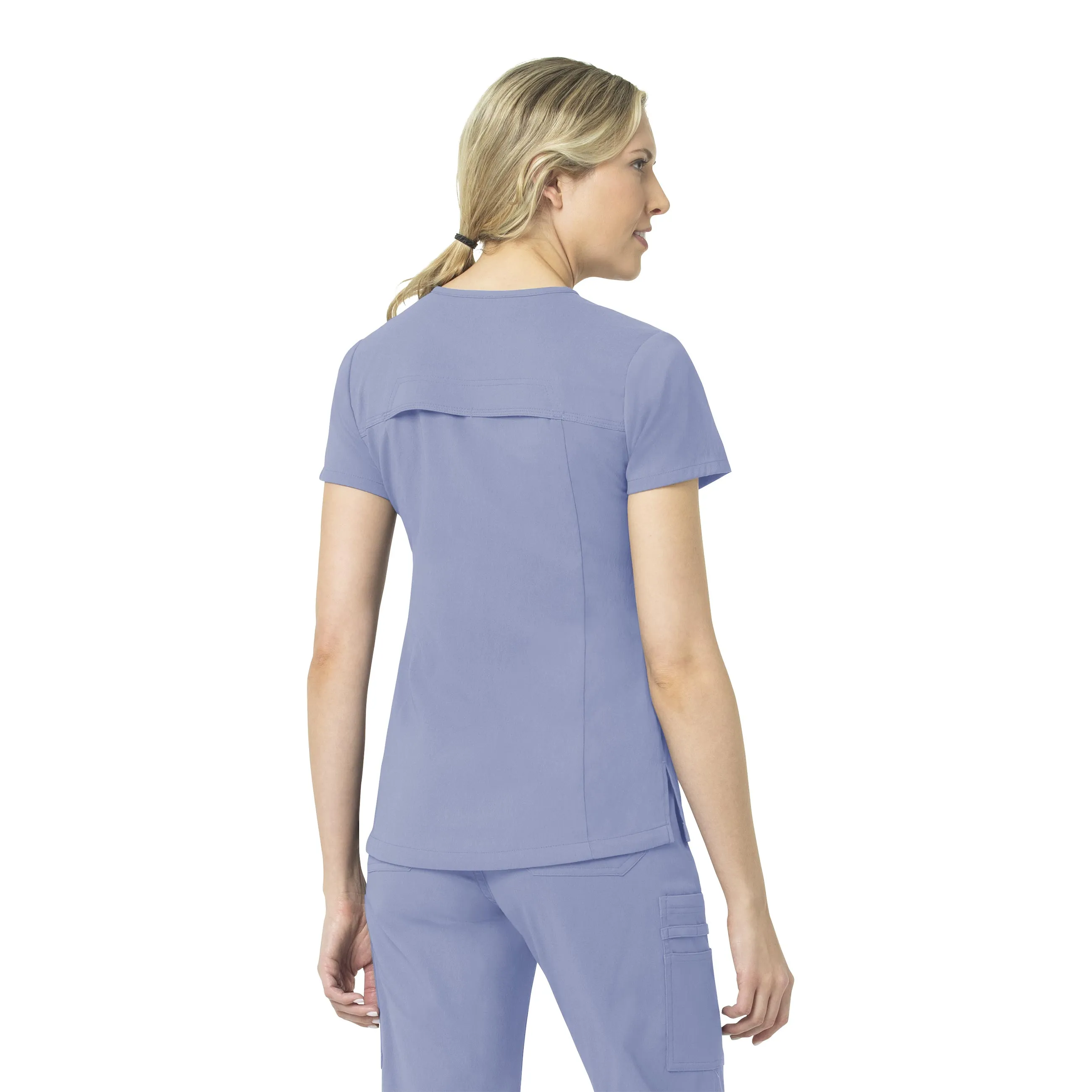 Carhartt Rugged Flex Peak Women's Tuck-In Scrub Top - Ceil Blue