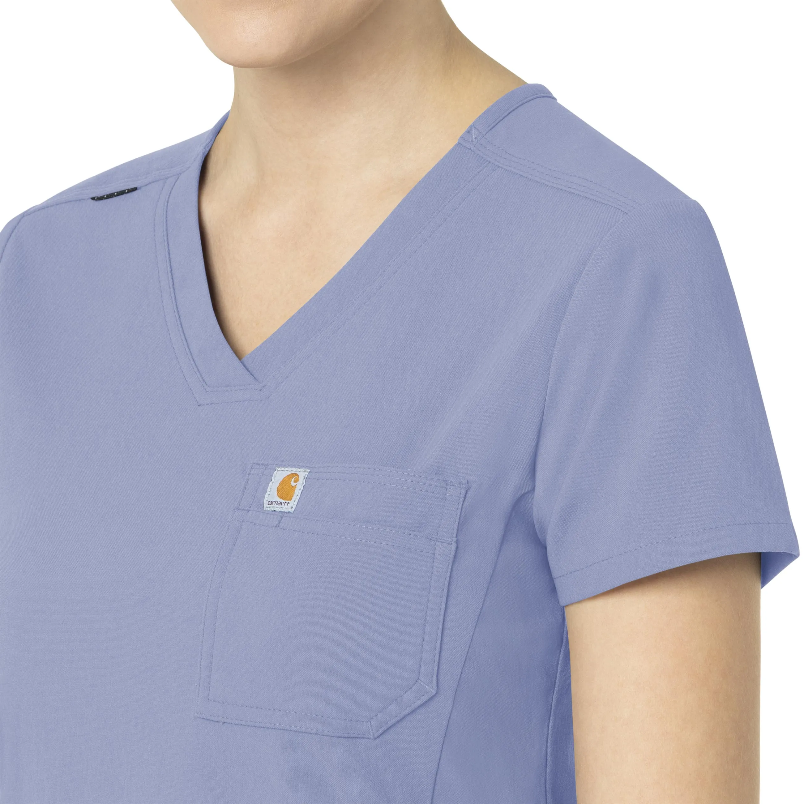 Carhartt Rugged Flex Peak Women's Tuck-In Scrub Top - Ceil Blue