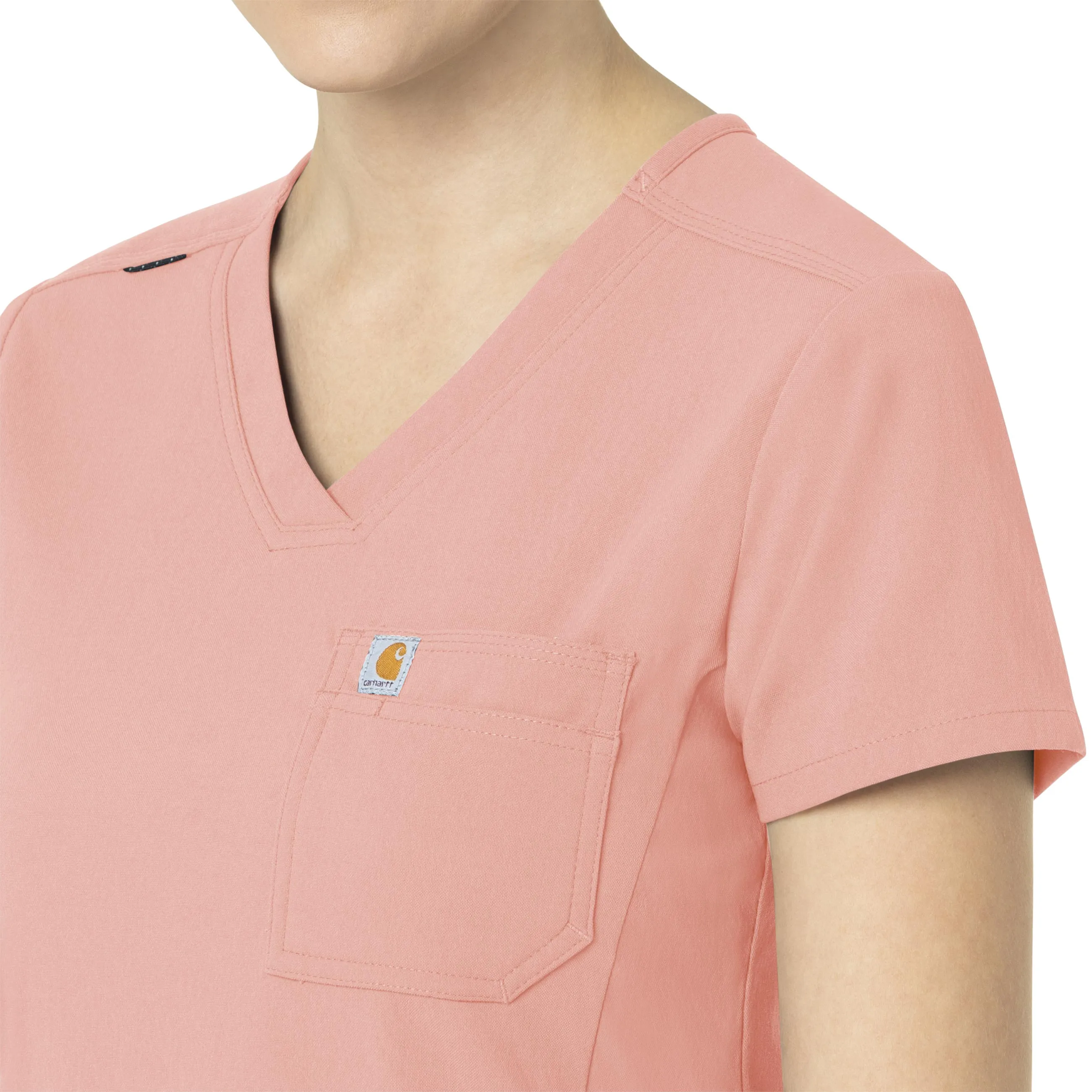 Carhartt Rugged Flex Peak Women's Tuck-In Scrub Top - Sorbet