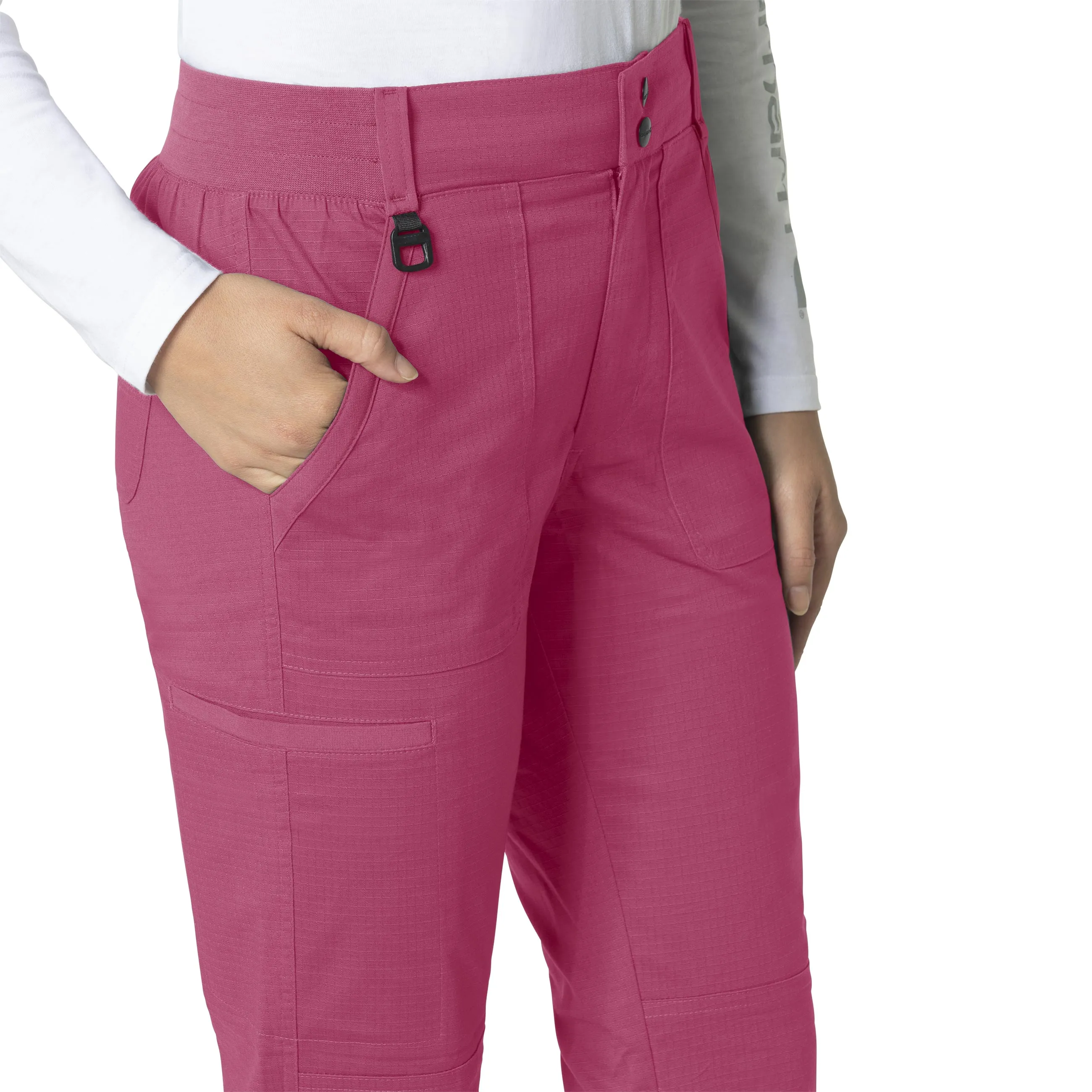 Carhartt Rugged Flex Ripstop Women's Utility Cargo Scrub Pant - Fuschia Red