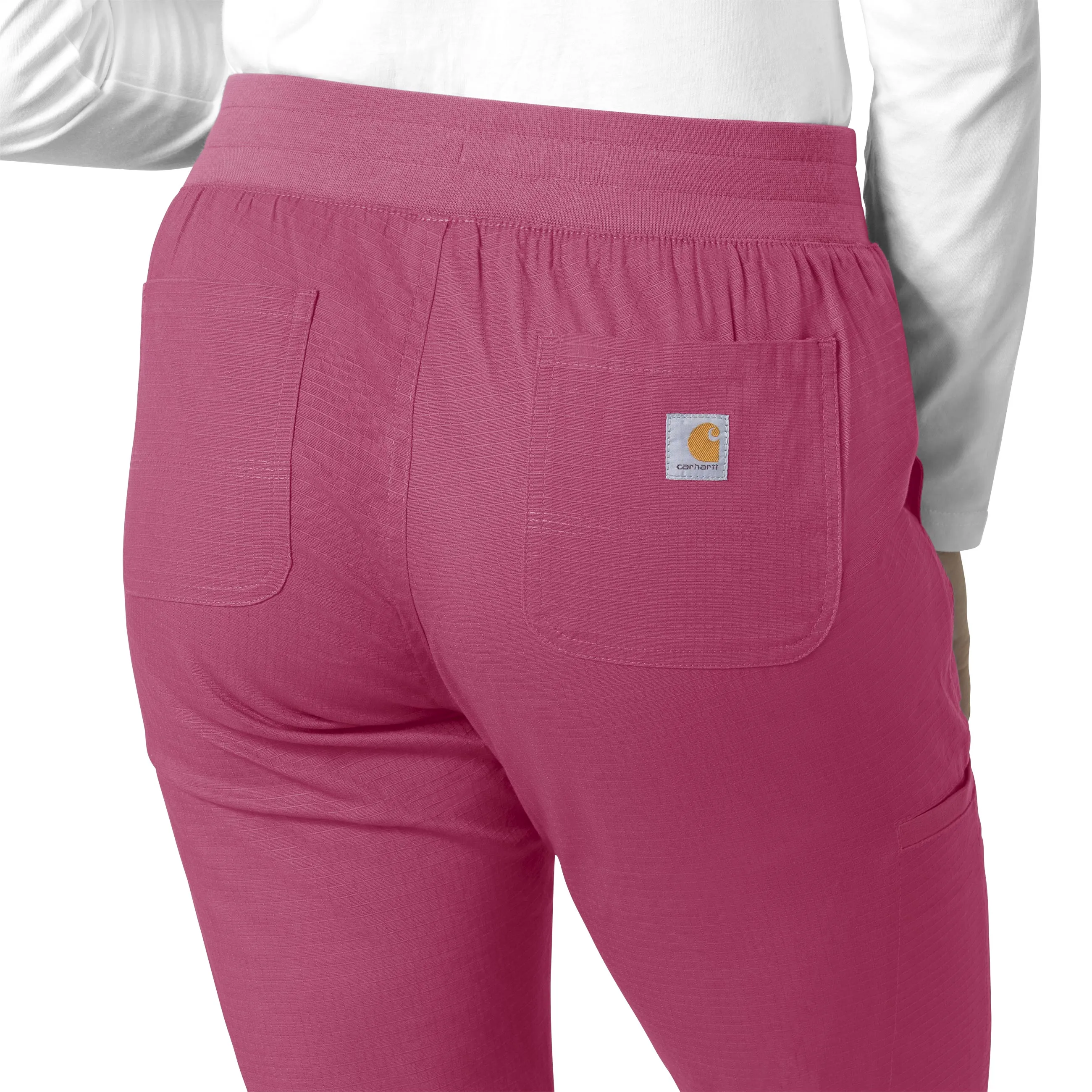 Carhartt Rugged Flex Ripstop Women's Utility Cargo Scrub Pant - Fuschia Red