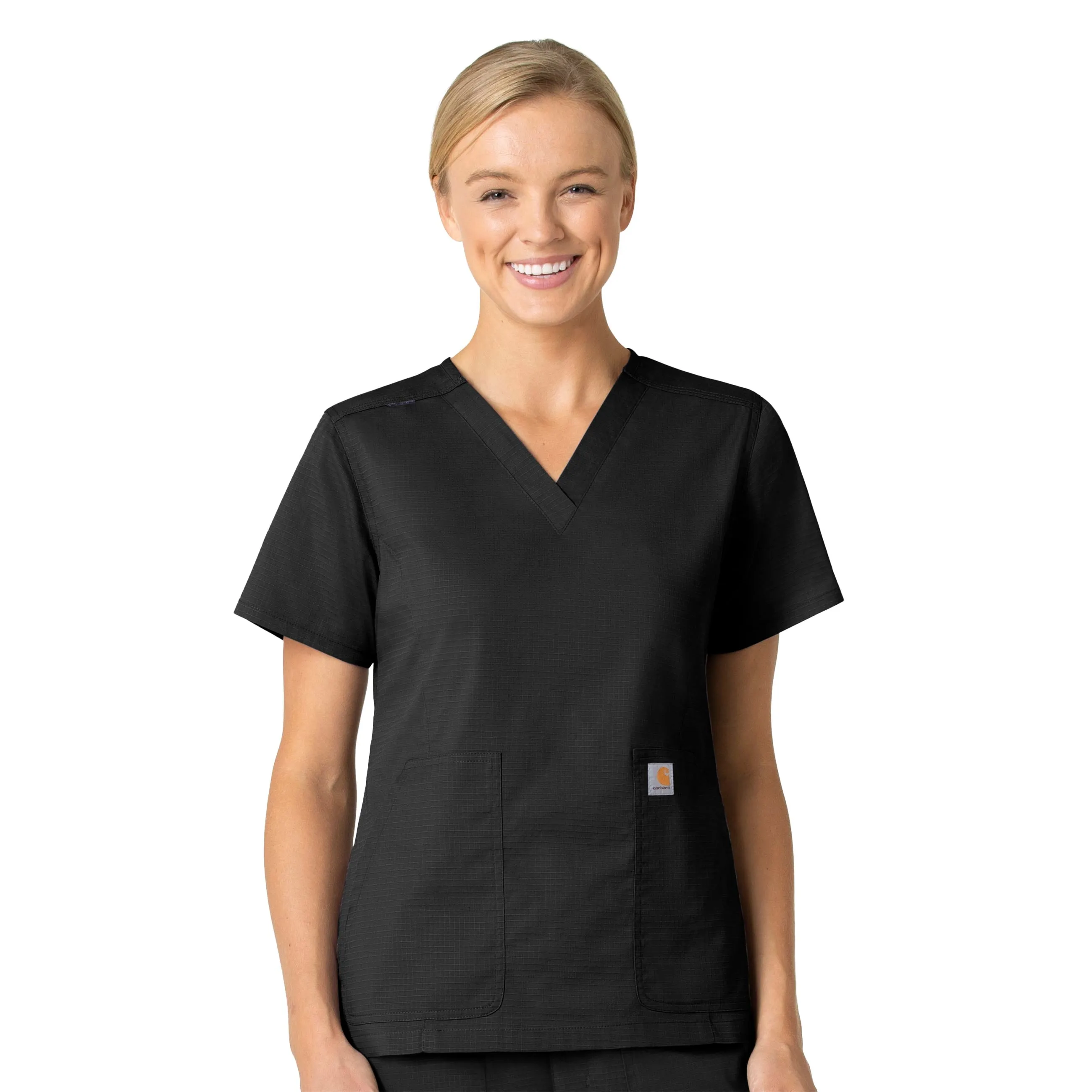 Carhartt Rugged Flex Ripstop Women's V-Neck Scrub Top - Black