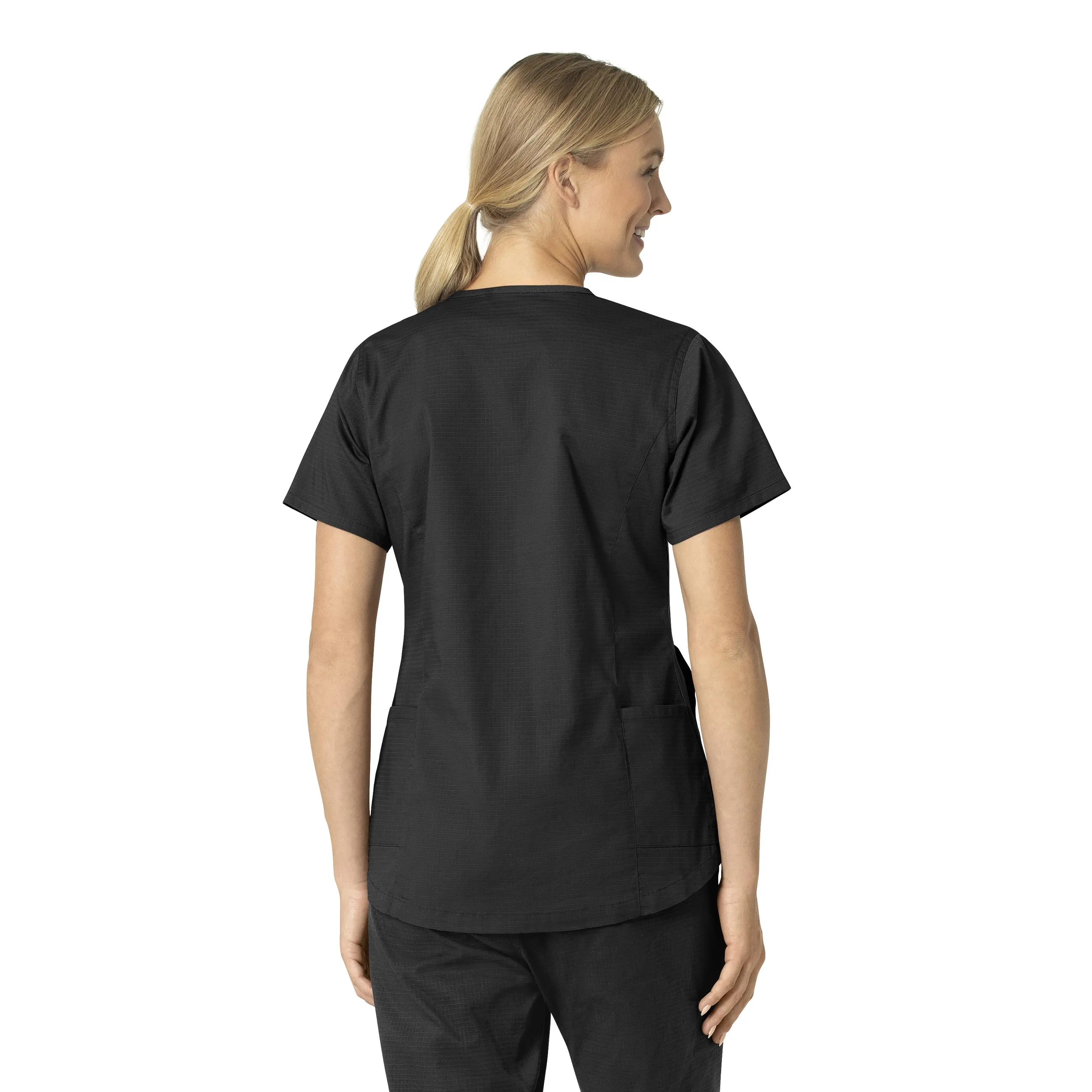 Carhartt Rugged Flex Ripstop Women's V-Neck Scrub Top - Black