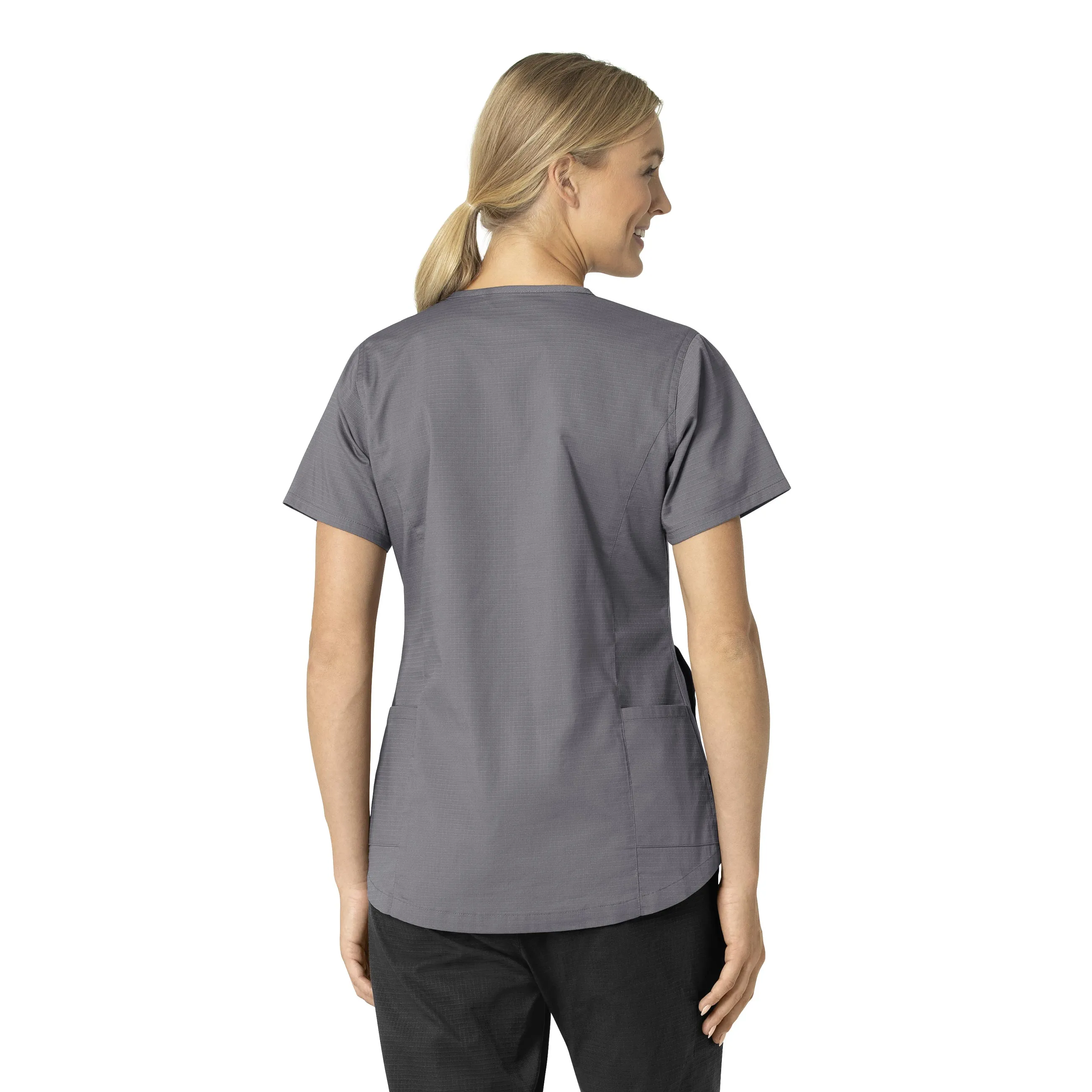 Carhartt Rugged Flex Ripstop Women's V-Neck Scrub Top - Pewter