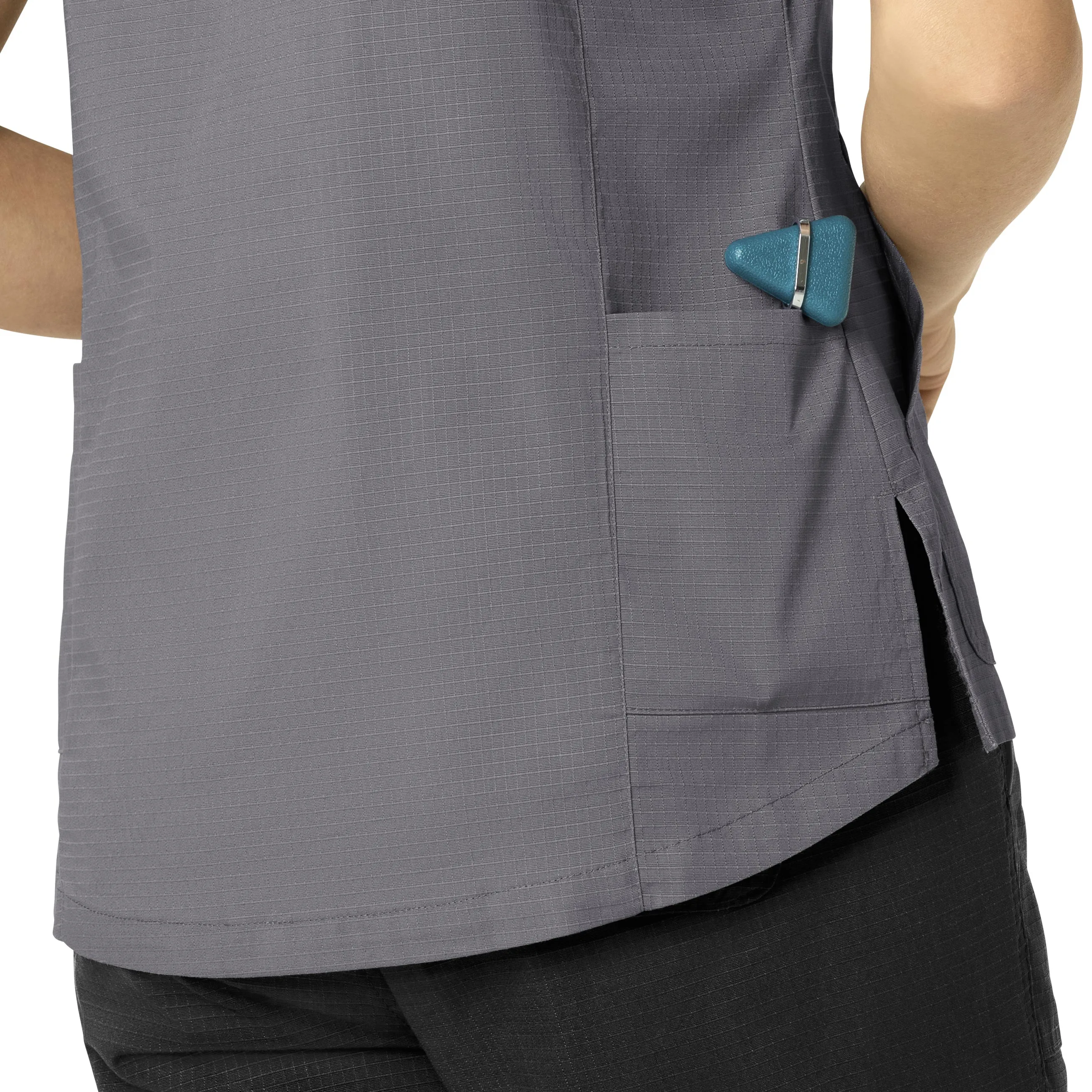 Carhartt Rugged Flex Ripstop Women's V-Neck Scrub Top - Pewter