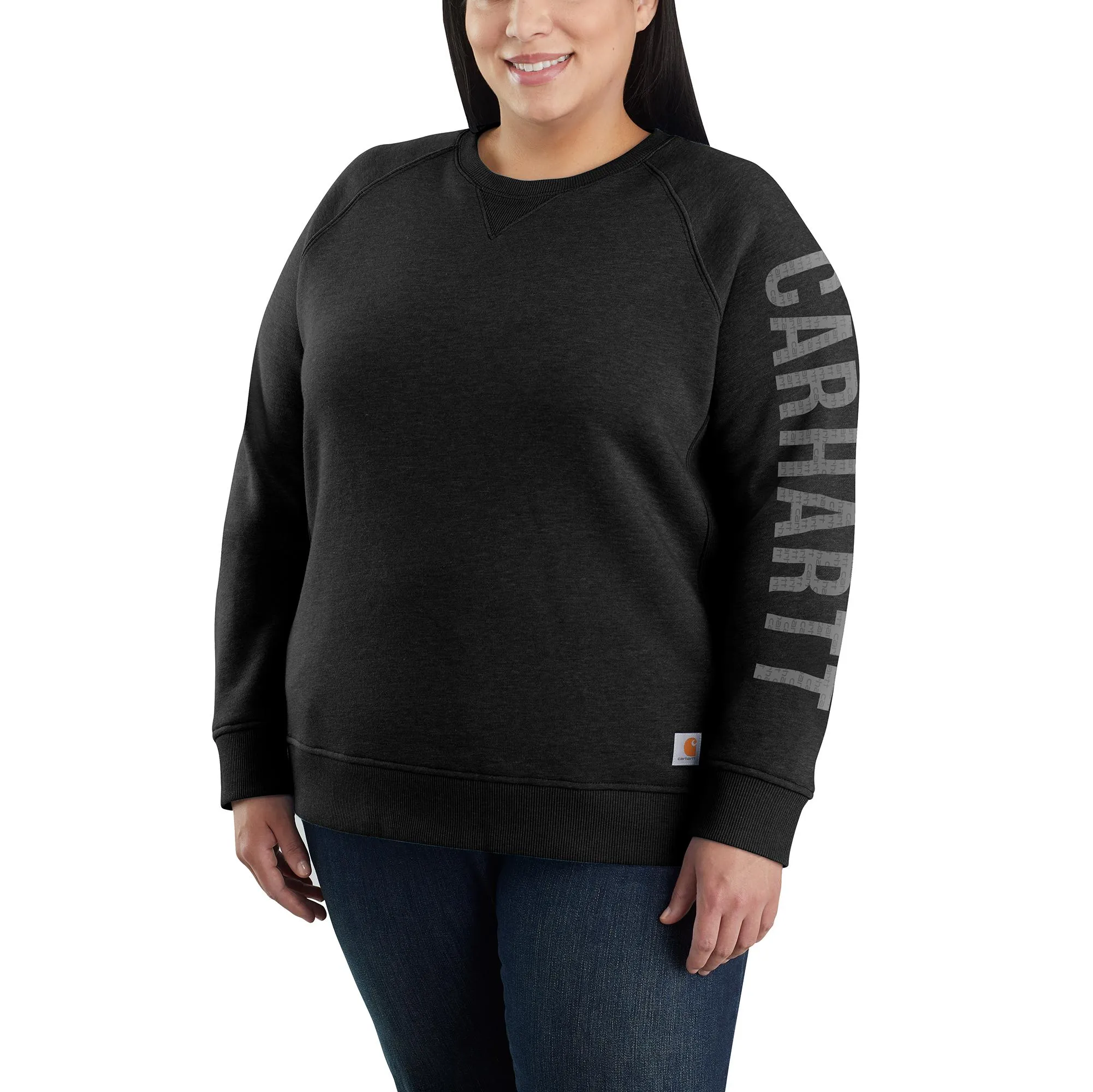 Carhartt Women's Crewneck Graphic Sweatshirt_Black