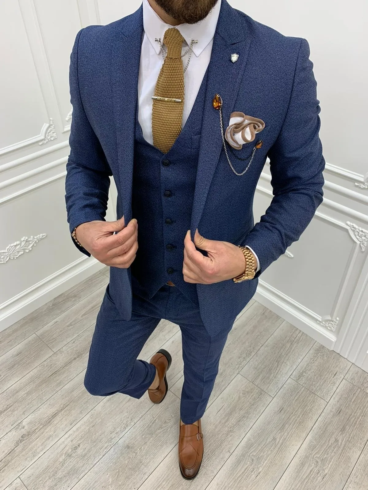 Casatani Blue Slim Fit  Suit