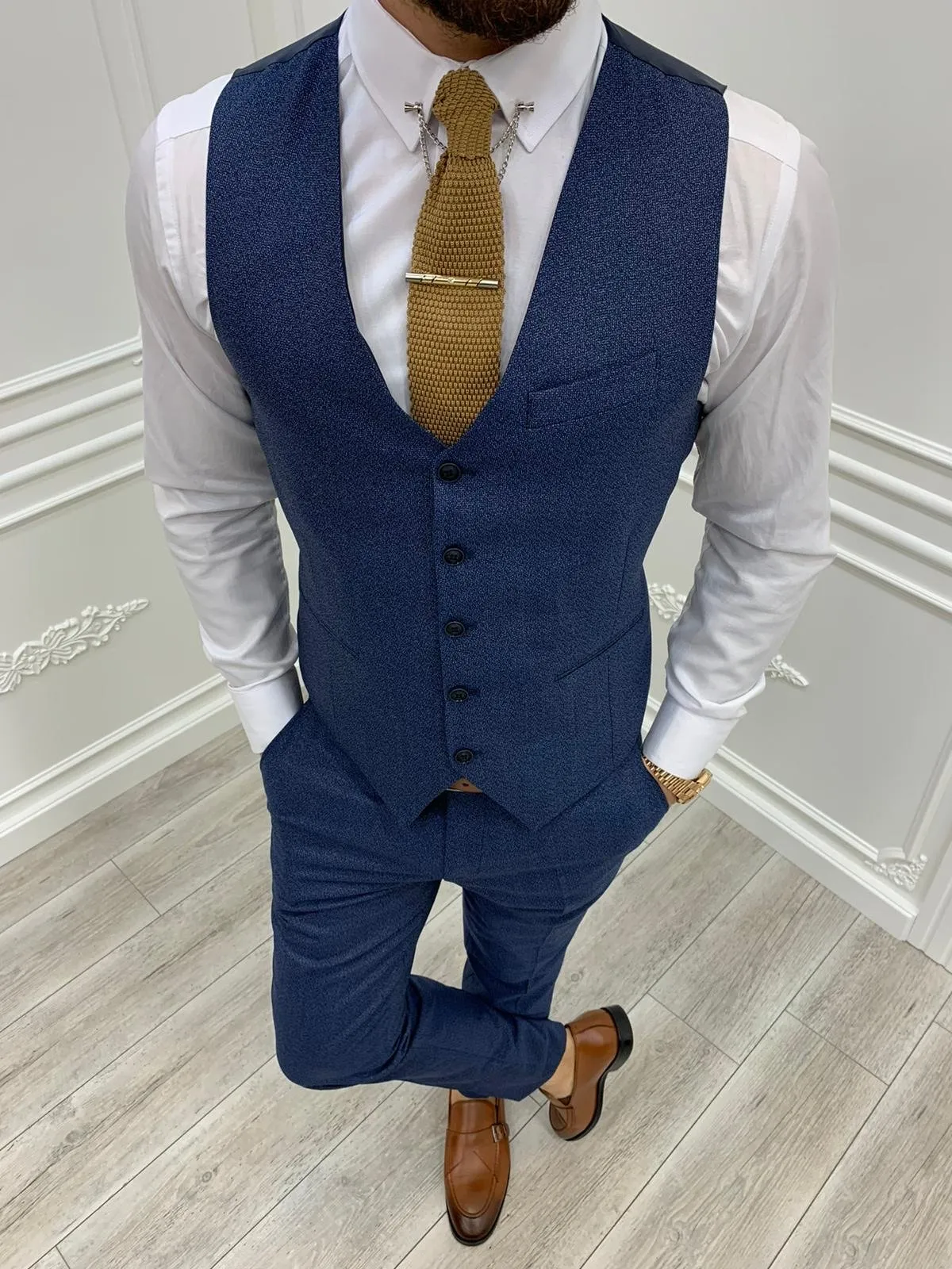 Casatani Blue Slim Fit  Suit